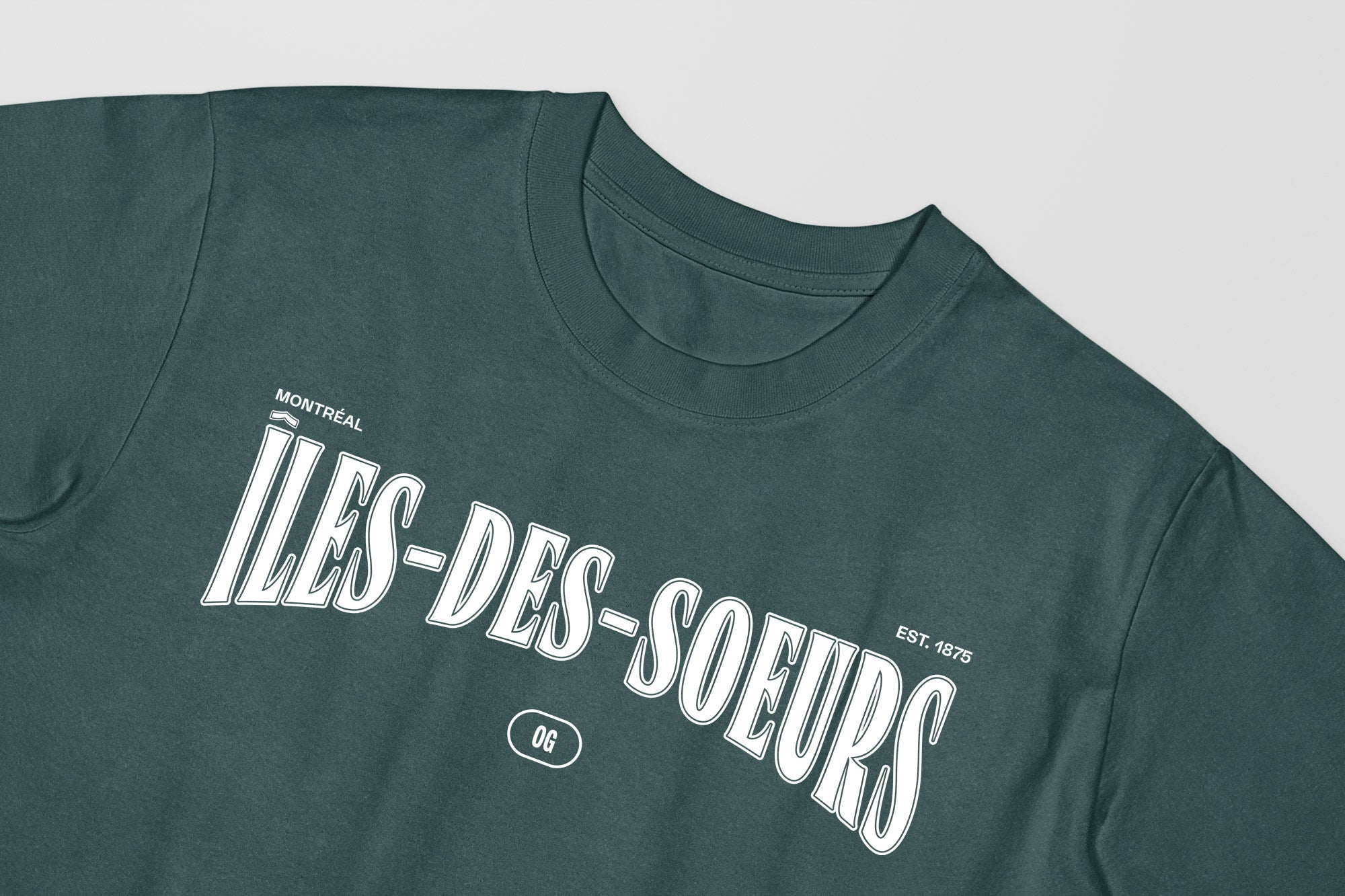 Mon T-Shirt Garçon - Adultes - Îles-des-soeurs - Impression en Blanc