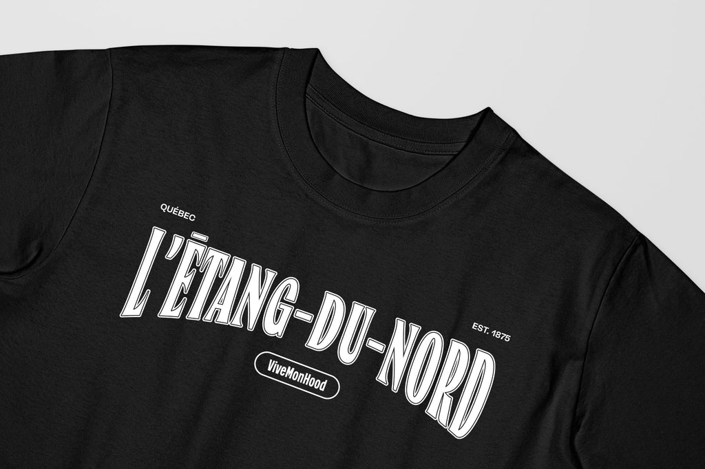Mon T-Shirt Garçon - Adultes - L'Etang-du-Nord - Impression en Blanc