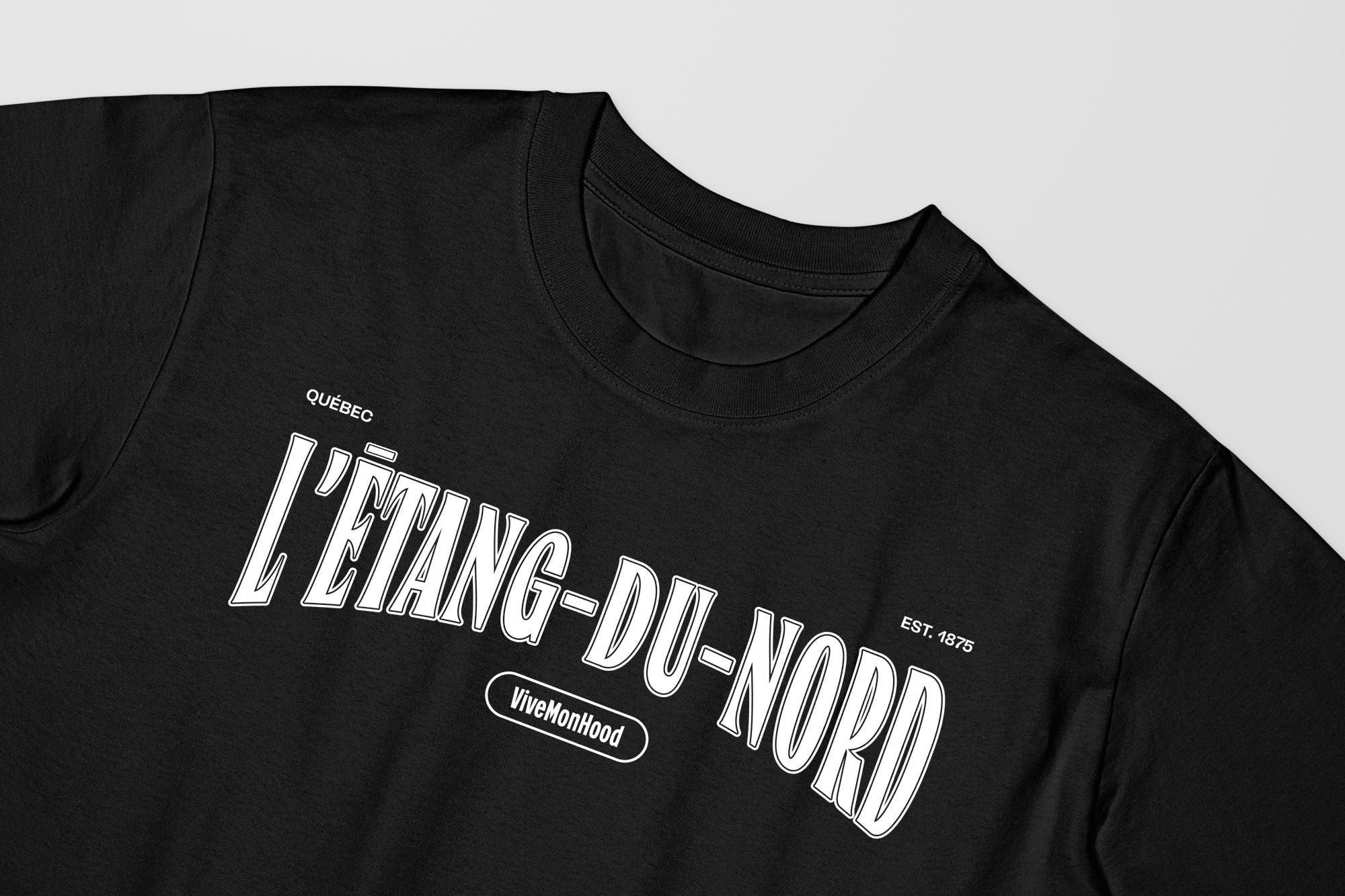 Mon T-Shirt Garçon - Adultes - L'Etang-du-Nord - Impression en Blanc