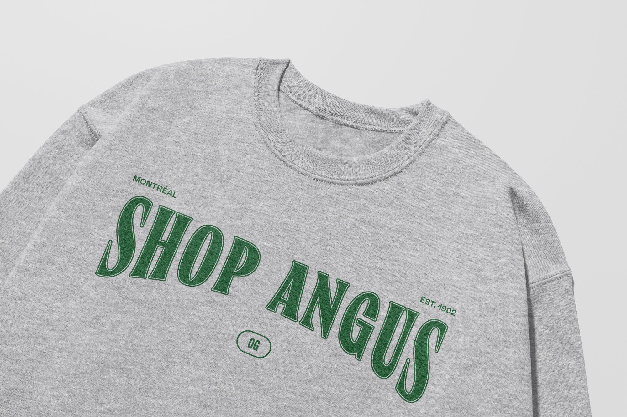 Mon Crew Fit - Adultes - Shop Angus - Impression en Vert
