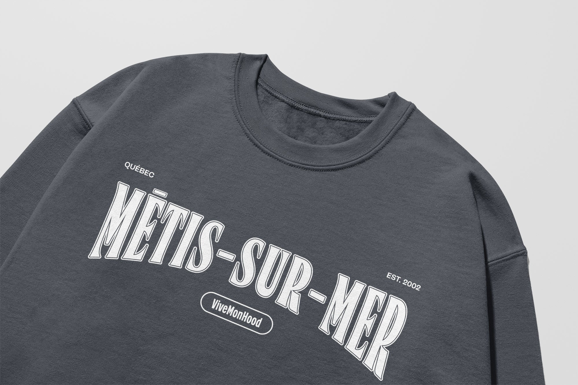 Mon Crew Fit - Enfants - Metis-Sur-Mer - Impression en Blanc