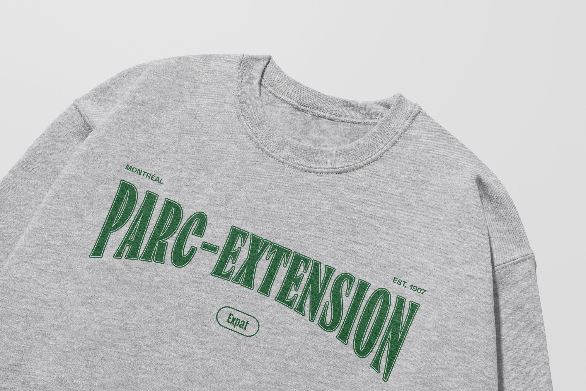Mon Crew Fit - Adultes - Parc-Extension - Impression en Vert