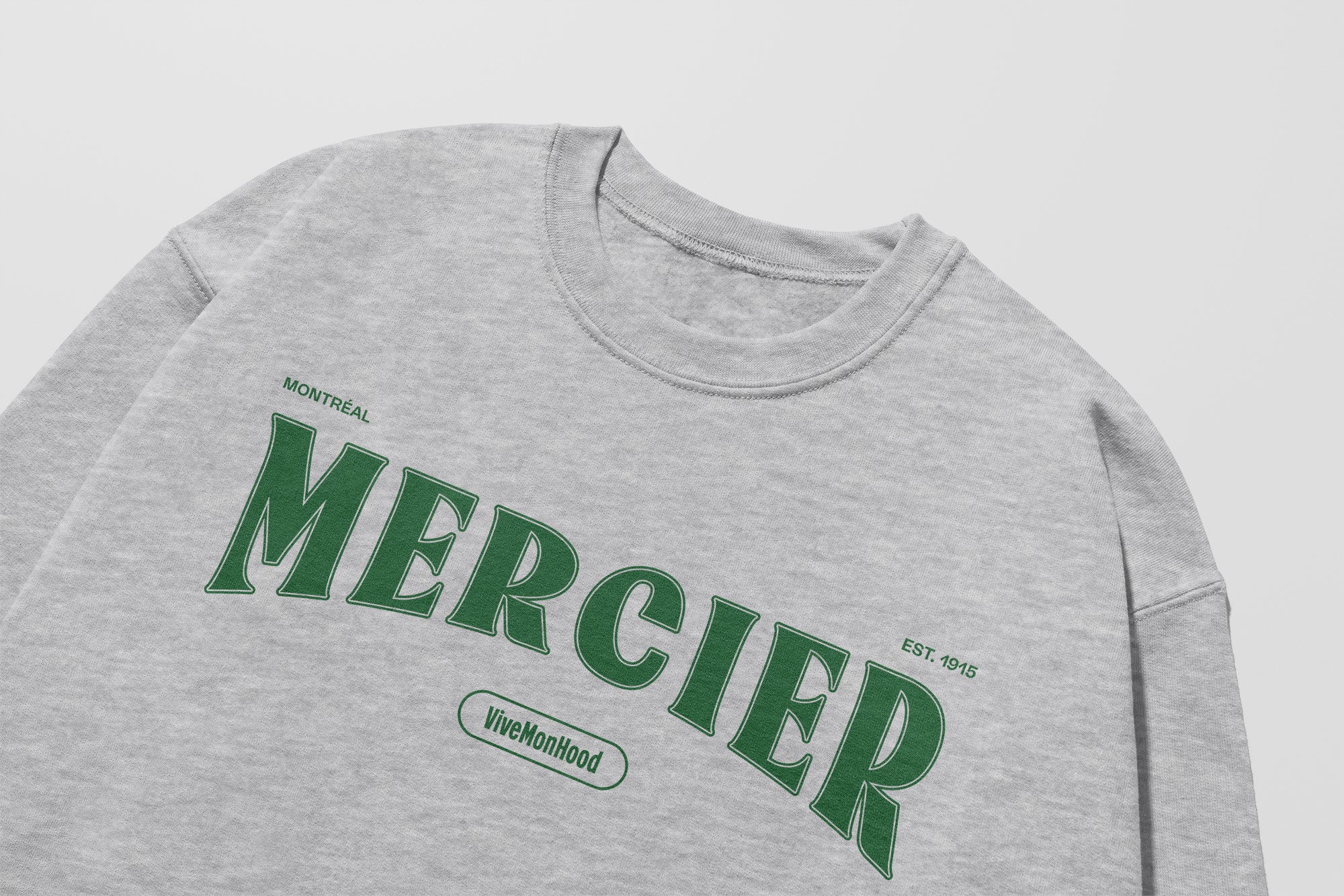 Mon Crew Fit - Adultes - Mercier - Impression en Vert