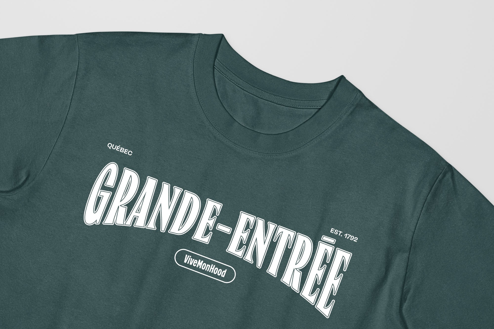 Mon T-Shirt Garçon - Adultes - Grande-Entree - Impression en Blanc