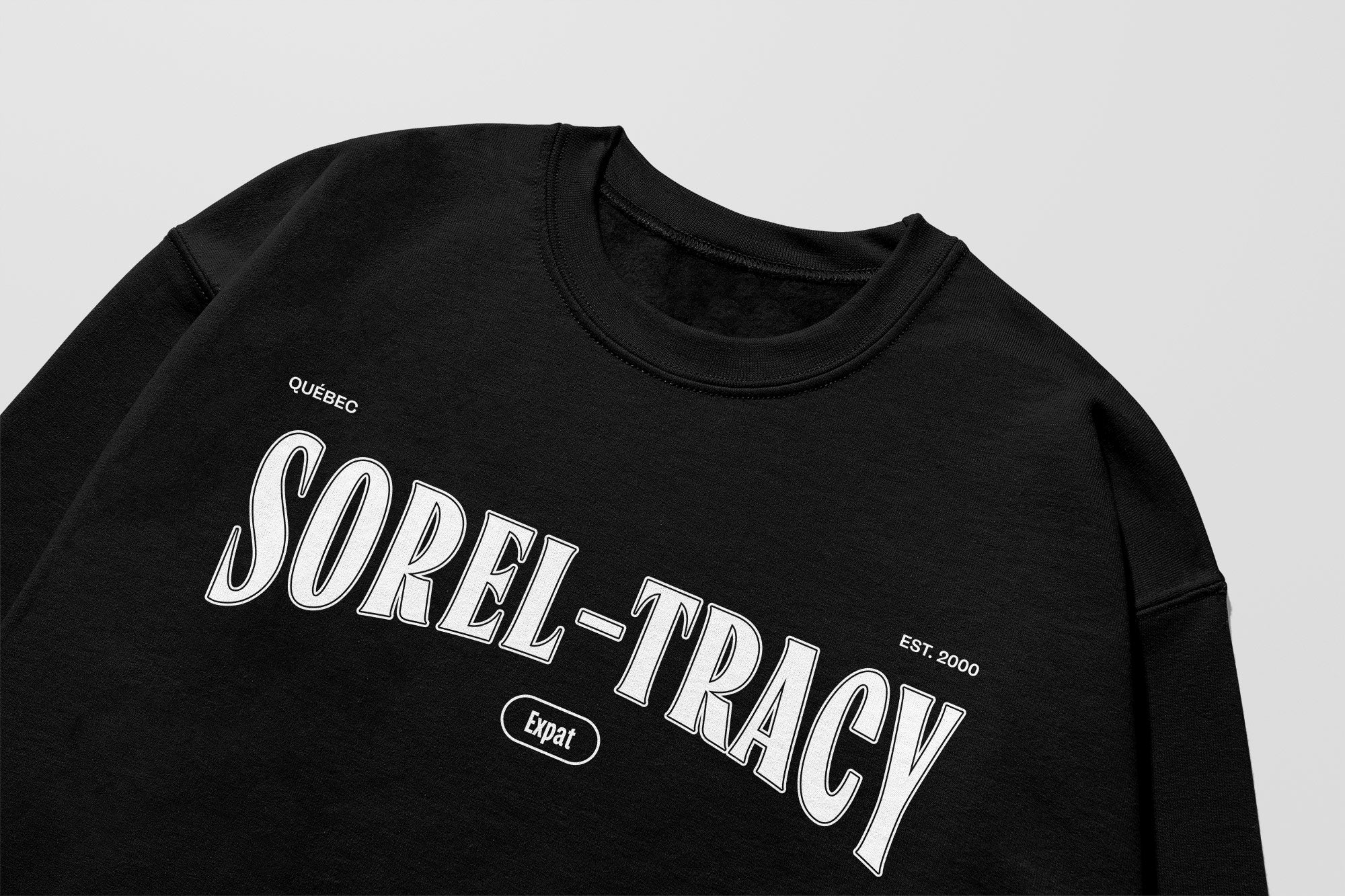 Mon Crew Confort - Adultes - Sorel-Tracy - Impression en Blanc