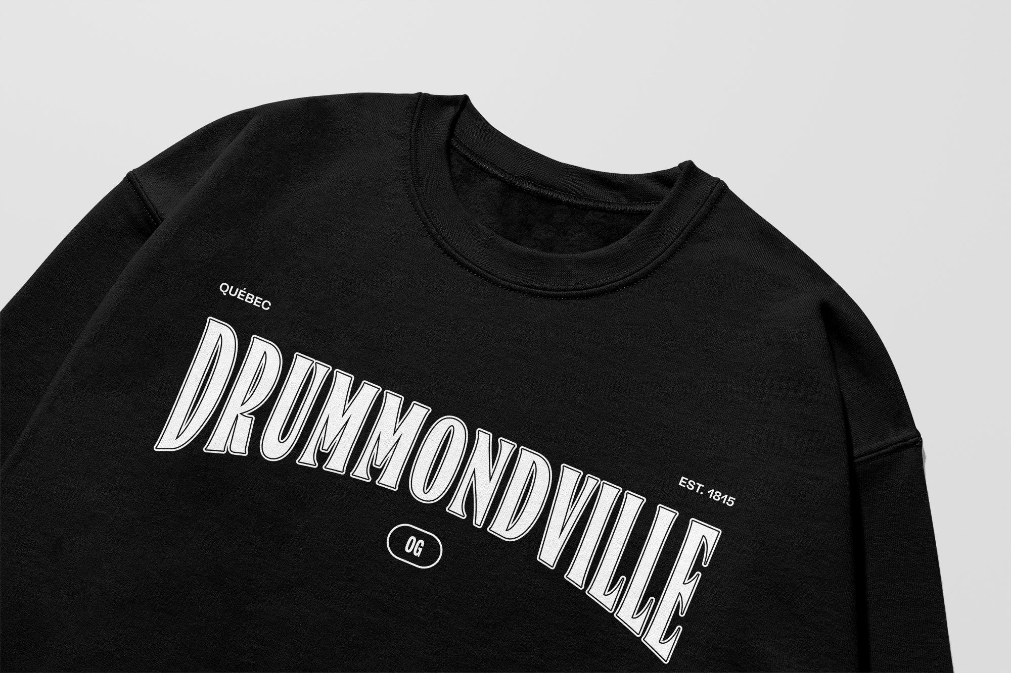 Mon Crew Fit - Adultes - Drummondville - Impression en Blanc