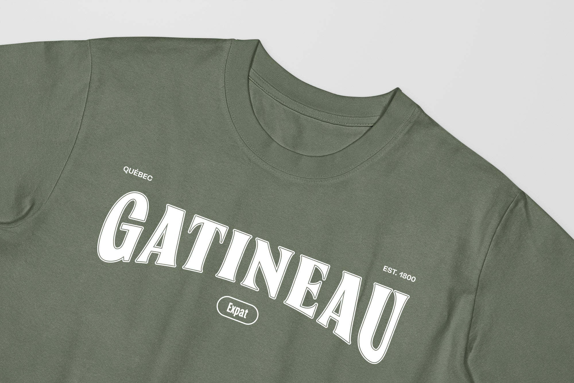 Mon T-Shirt Garçon - Adultes - Gatineau - Impression en Blanc