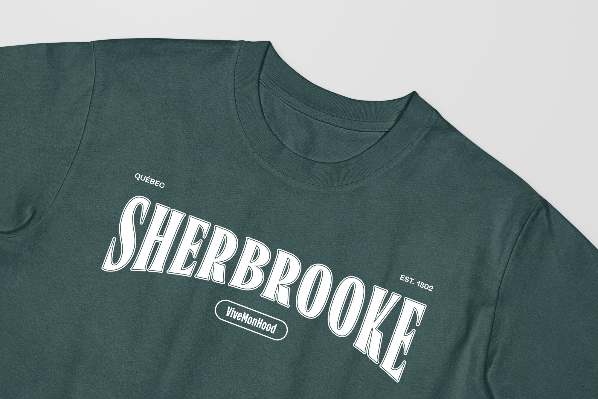 Mon T-Shirt Garçon - Adultes - Sherbrooke - Impression en Blanc
