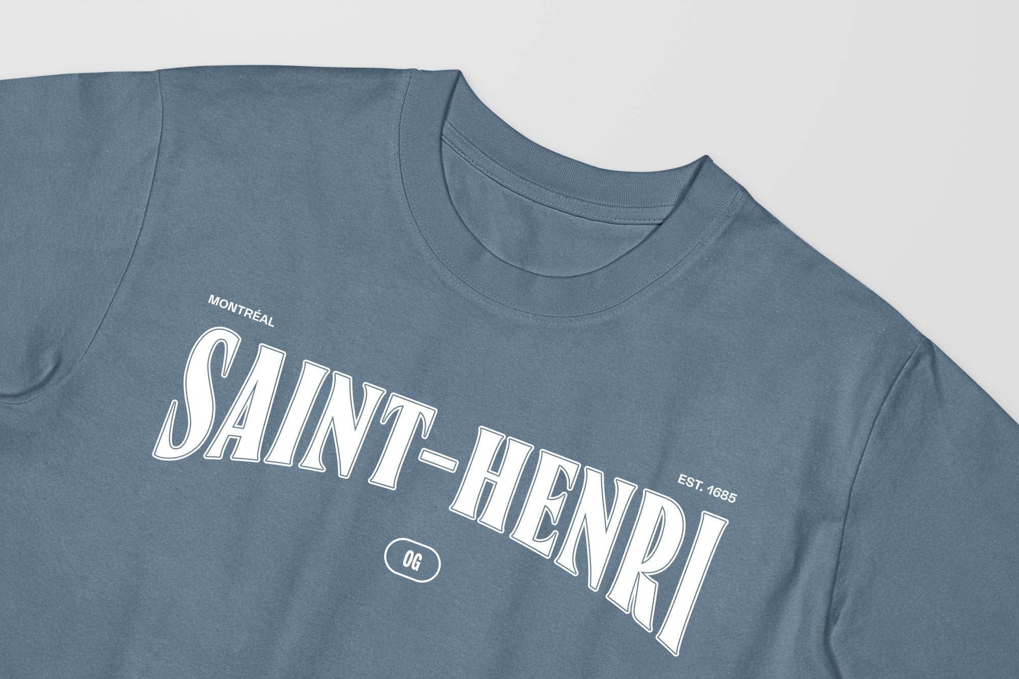Mon T-Shirt Garçon - Adultes - Saint-Henri - Impression en Blanc