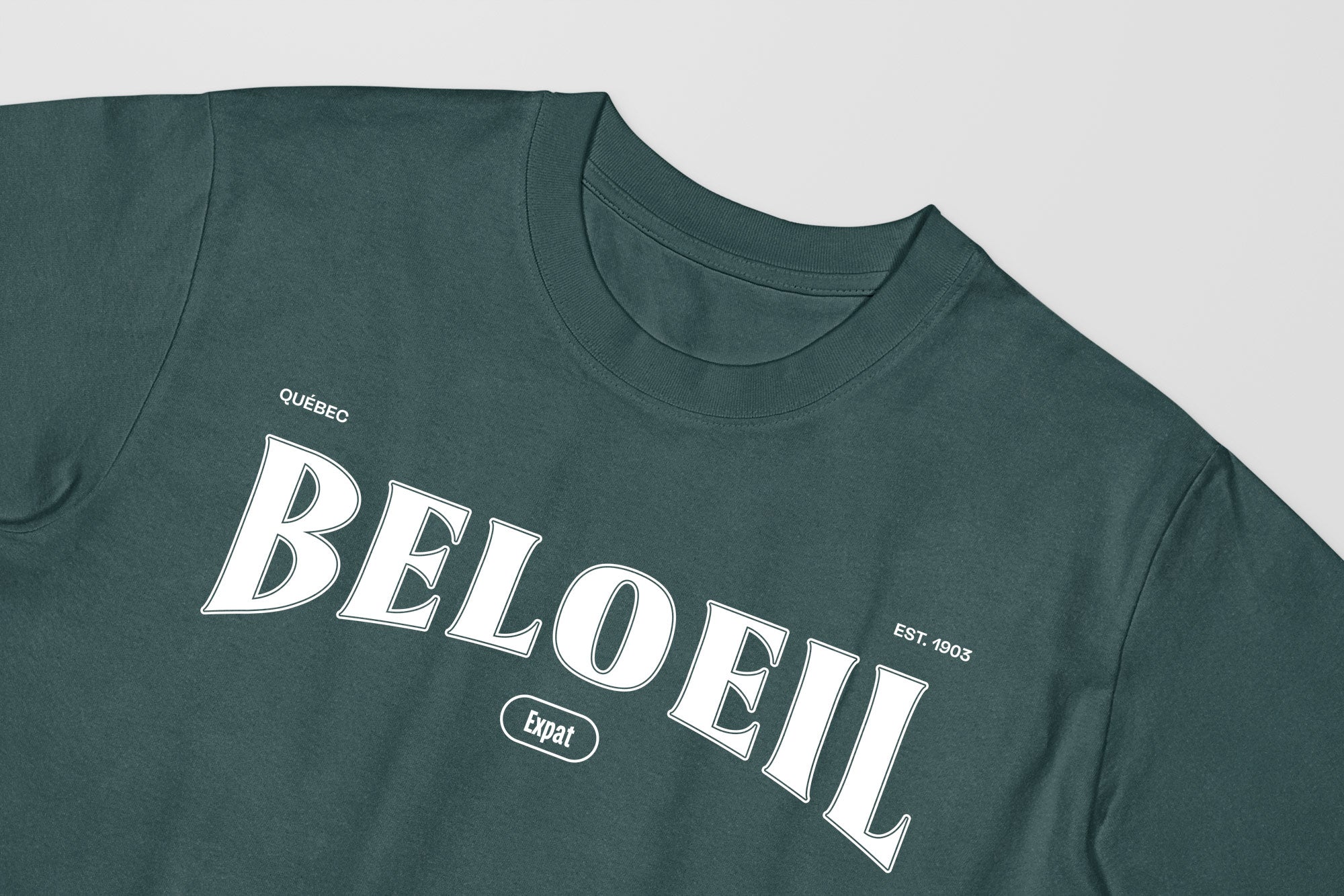Mon T-Shirt Garçon - Adultes - Beloeil - Impression en Blanc
