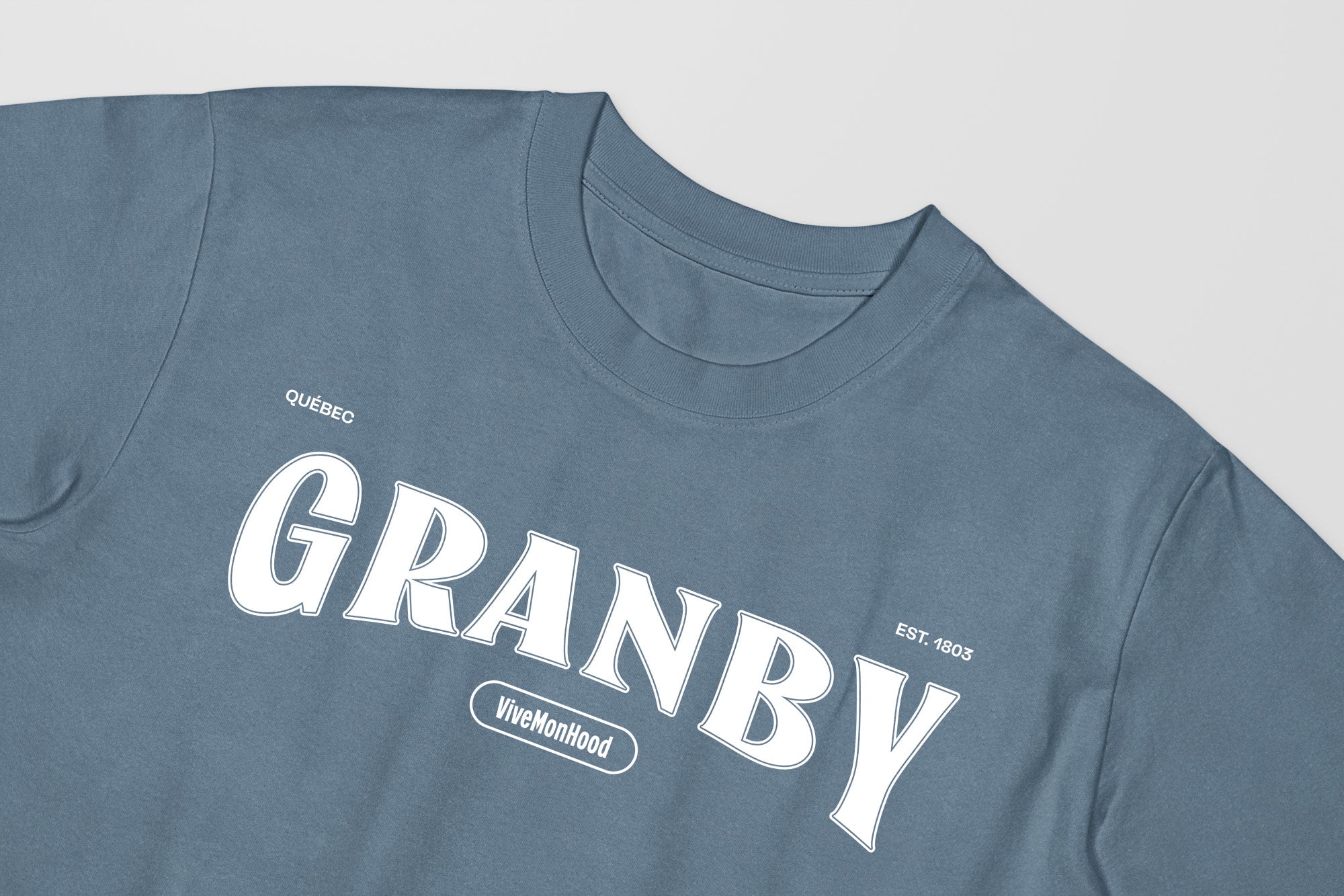 Mon T-Shirt Garçon - Adultes - Granby - Impression en Blanc