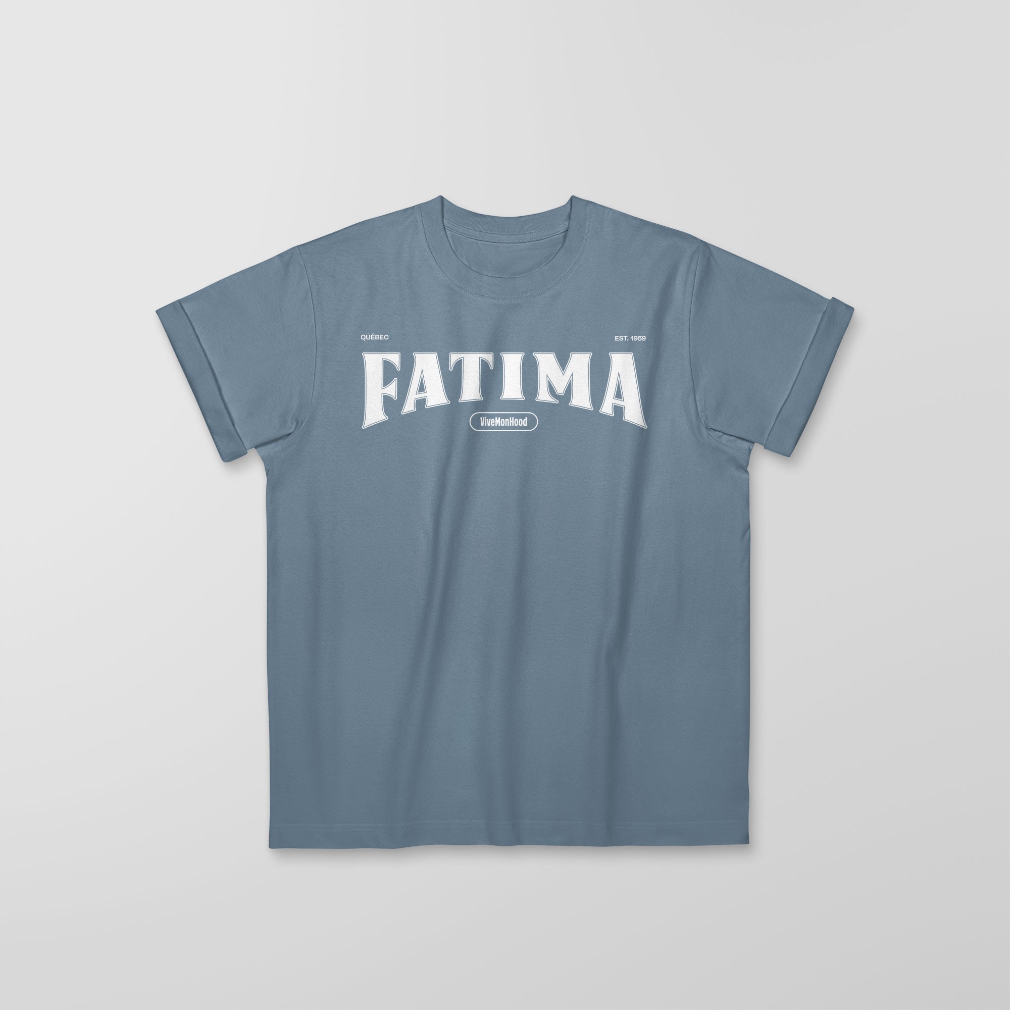 Mon T-Shirt Garçon - Adultes - Fatima - Impression en Blanc