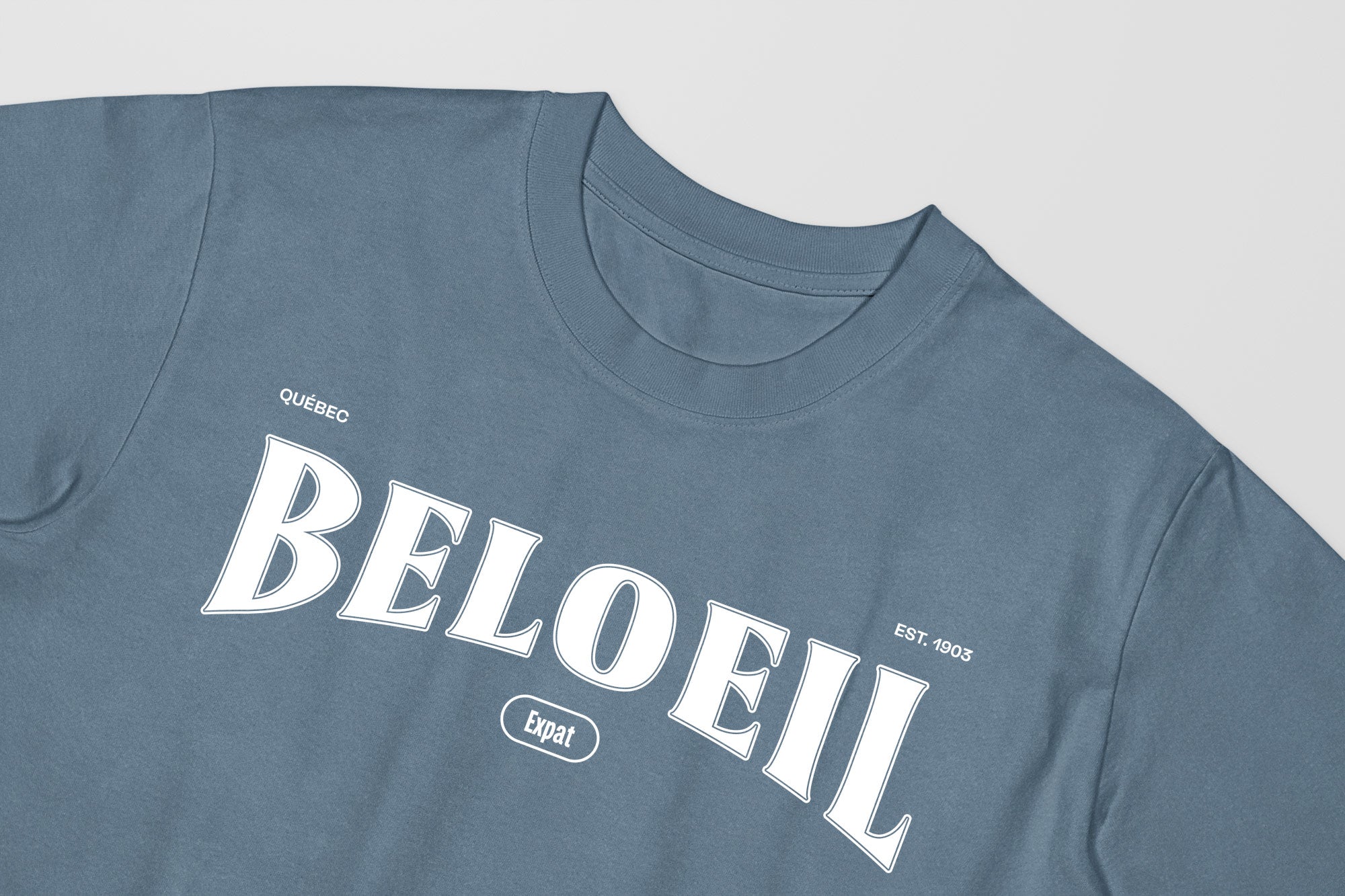Mon T-Shirt Garçon - Adultes - Beloeil - Impression en Blanc