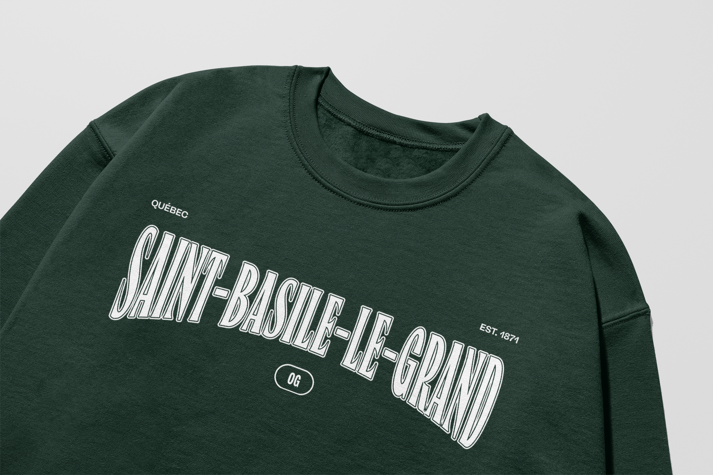 Mon Crew Confort - Saint-Basile-le-Grand - Adulte - Blanc - Forêt