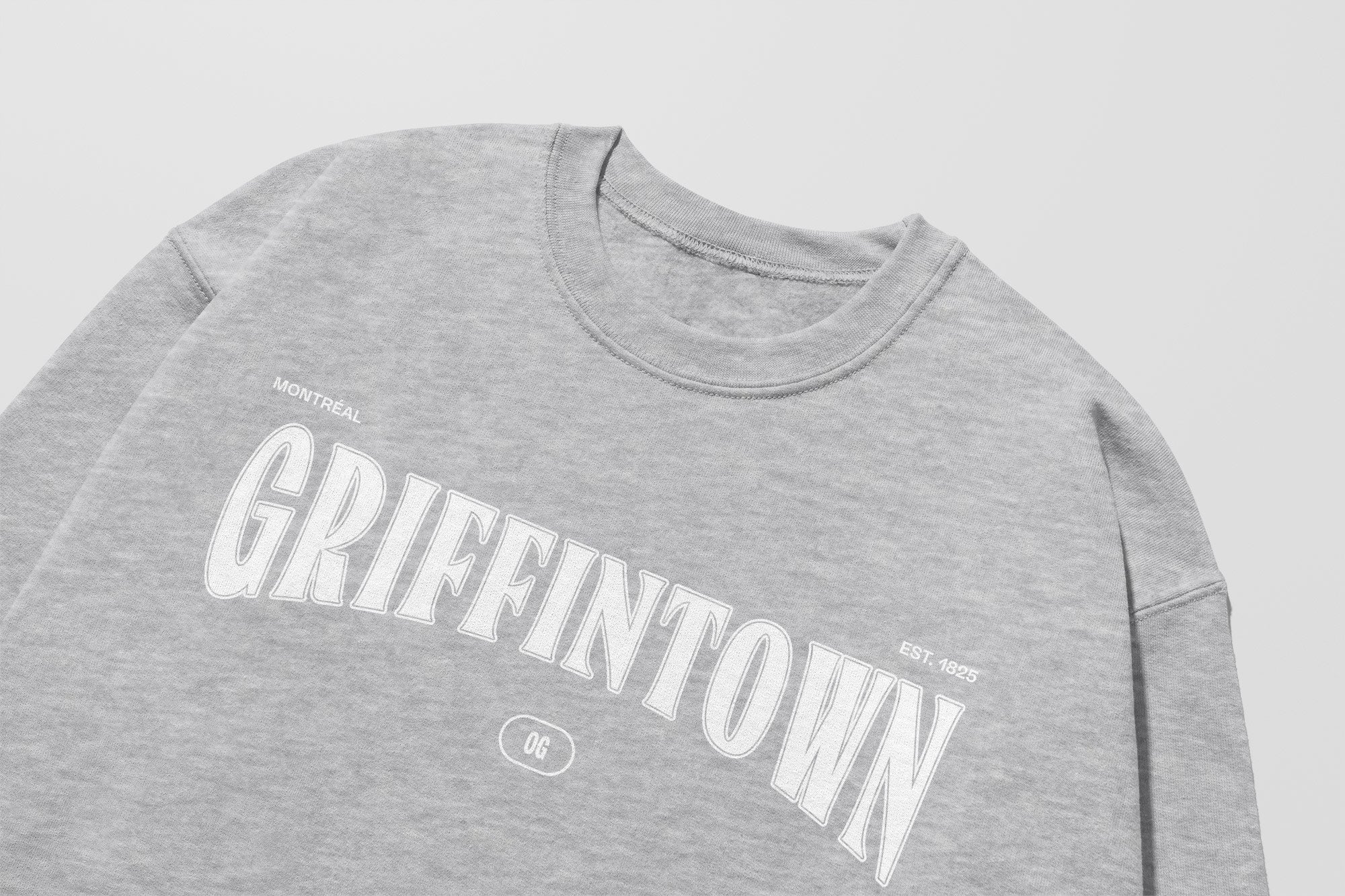 Mon Crew Fit - Enfants - Griffintown - Impression en Blanc