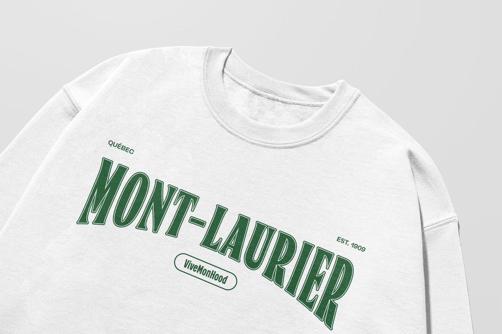 Mon Crew Fit - Adultes - Mont-Laurier - Impression en Vert