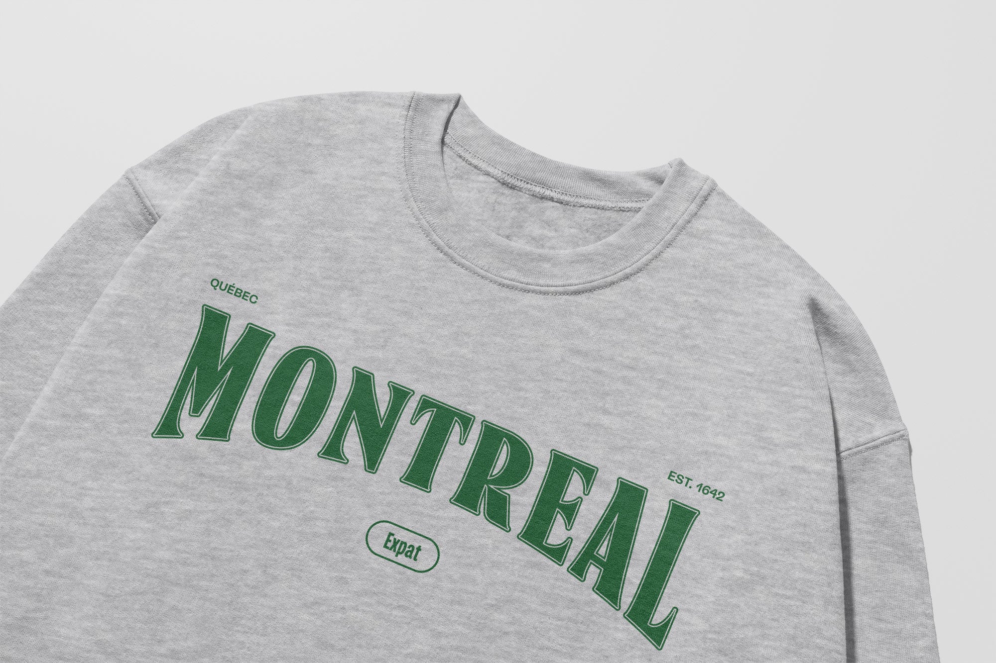 Mon Crew Fit - Adultes - Montréal - Impression en Vert