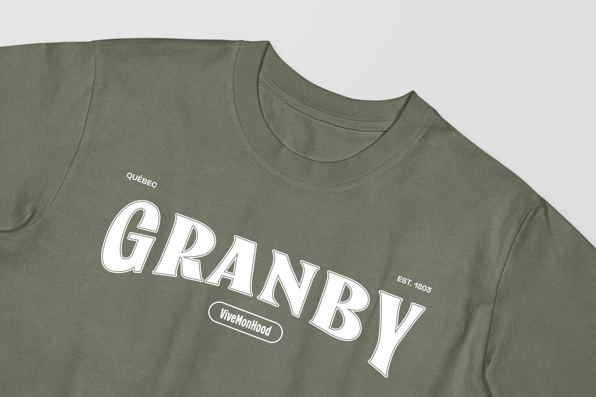 Mon T-Shirt Garçon - Adultes - Granby - Impression en Blanc