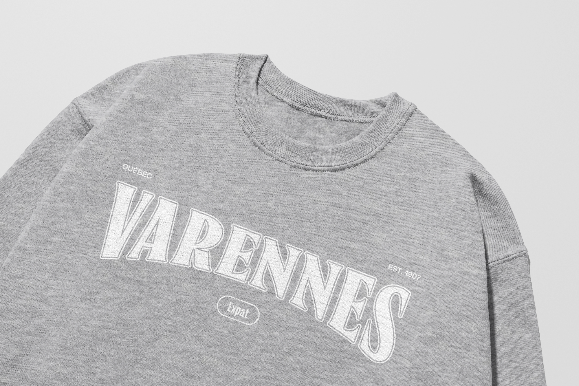 Mon Crew Fit - Varennes - Adulte - Blanc - Sport Gray