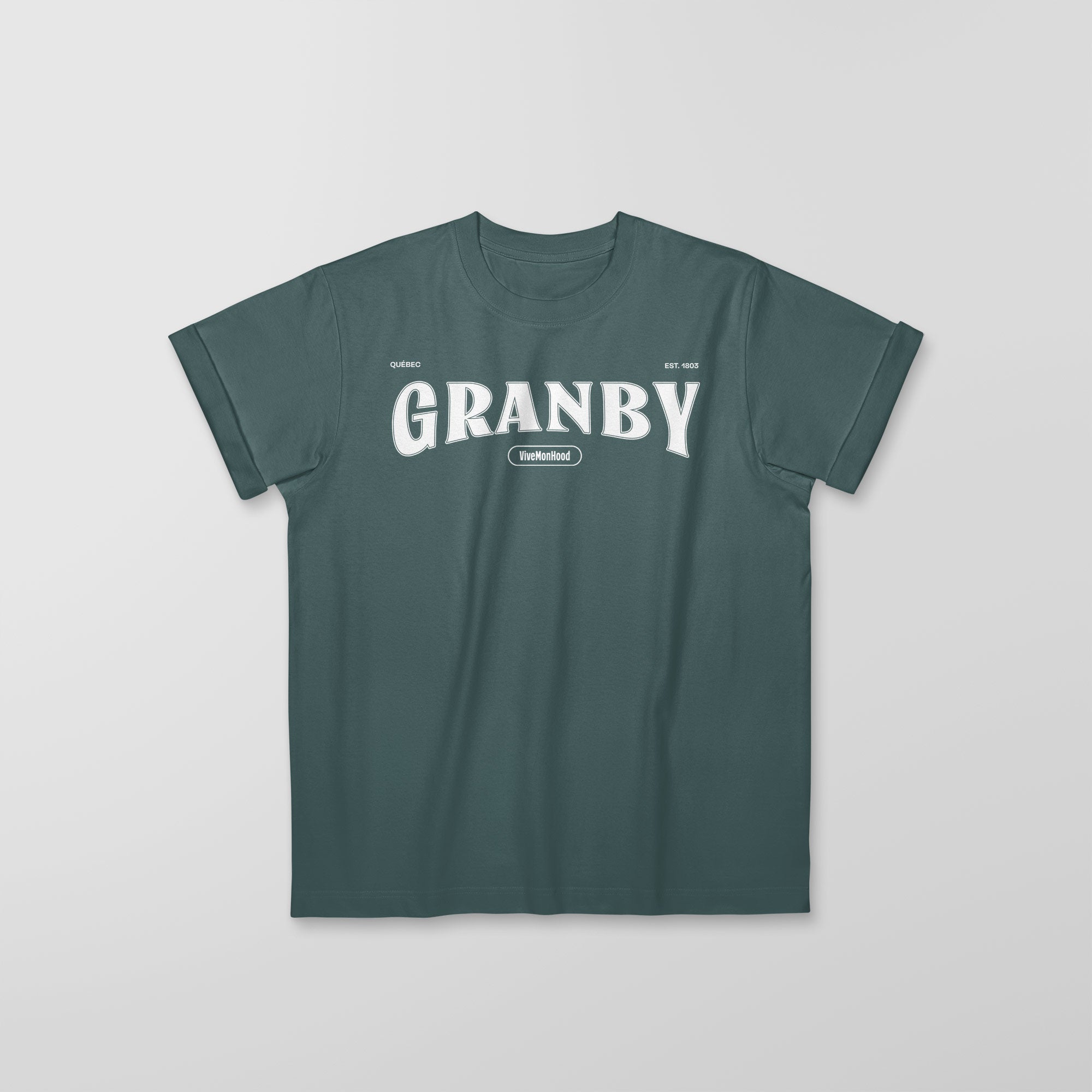 Mon T-Shirt Garçon - Adultes - Granby - Impression en Blanc