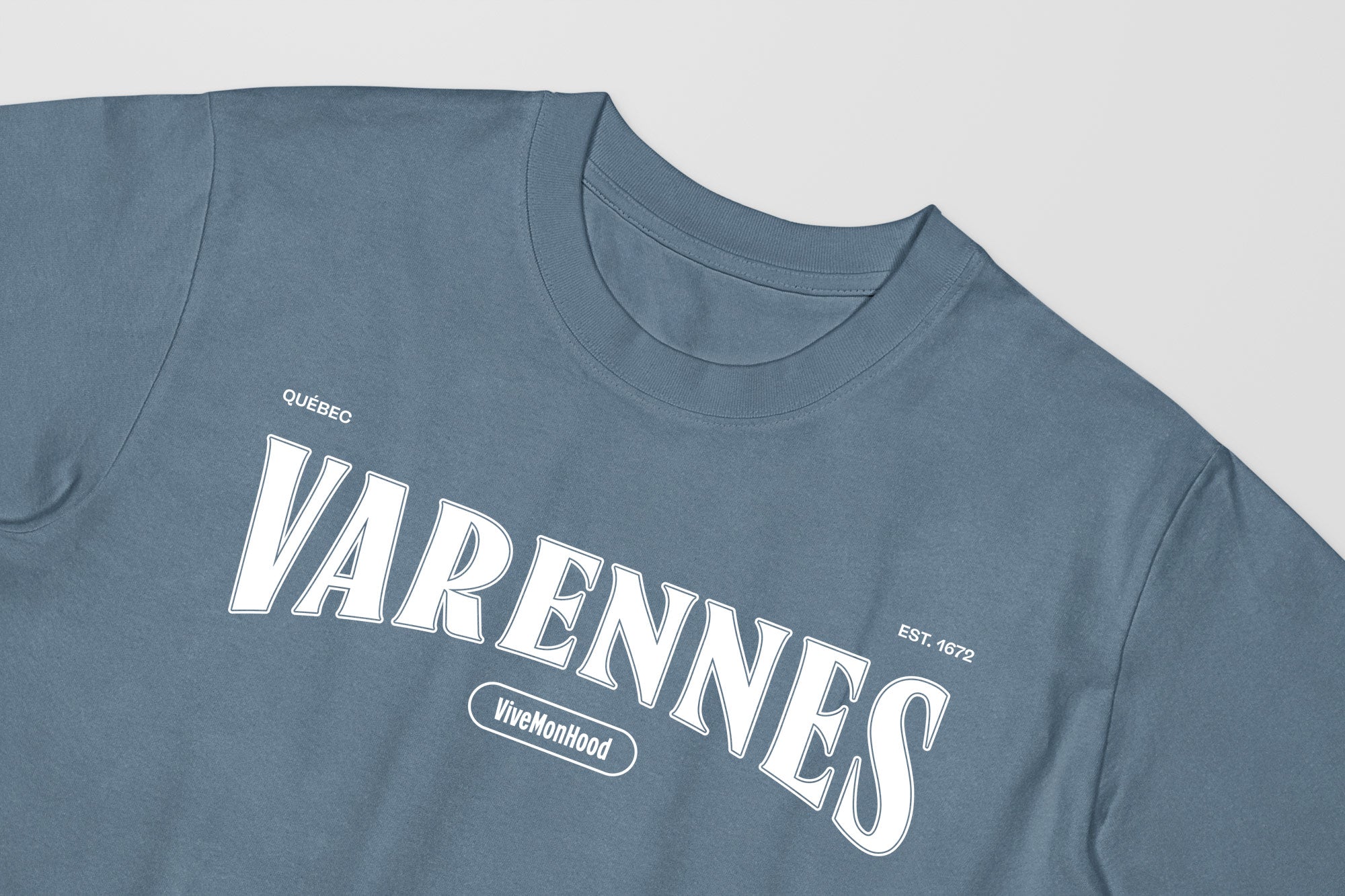Mon T-Shirt Garçon - Adultes - Varennes - Impression en Blanc