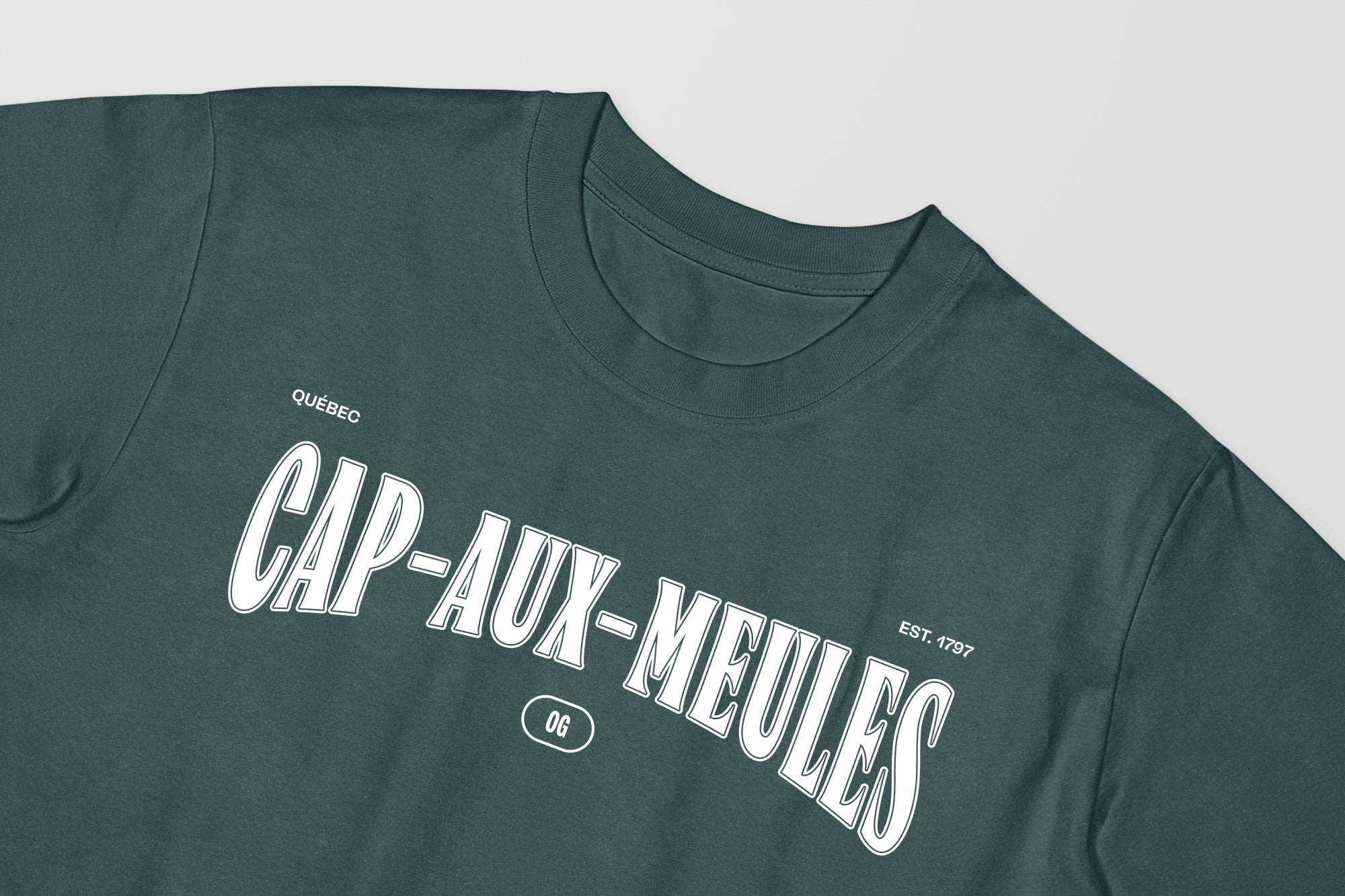 Mon T-Shirt Garçon - Adultes - Cap-aux-Meules - Impression en Blanc