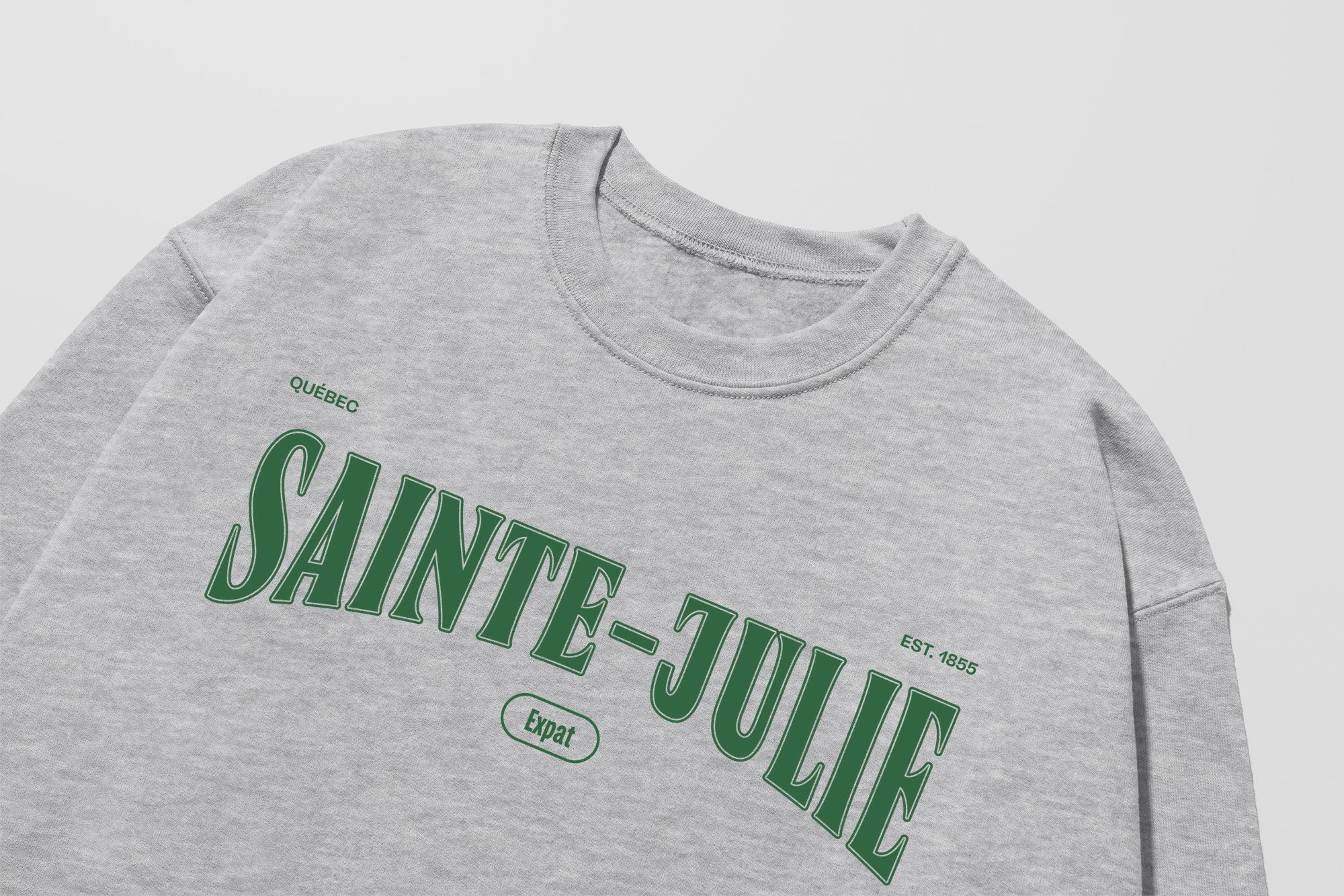 Mon Crew Fit - Adultes - Sainte-Julie - Impression en Vert