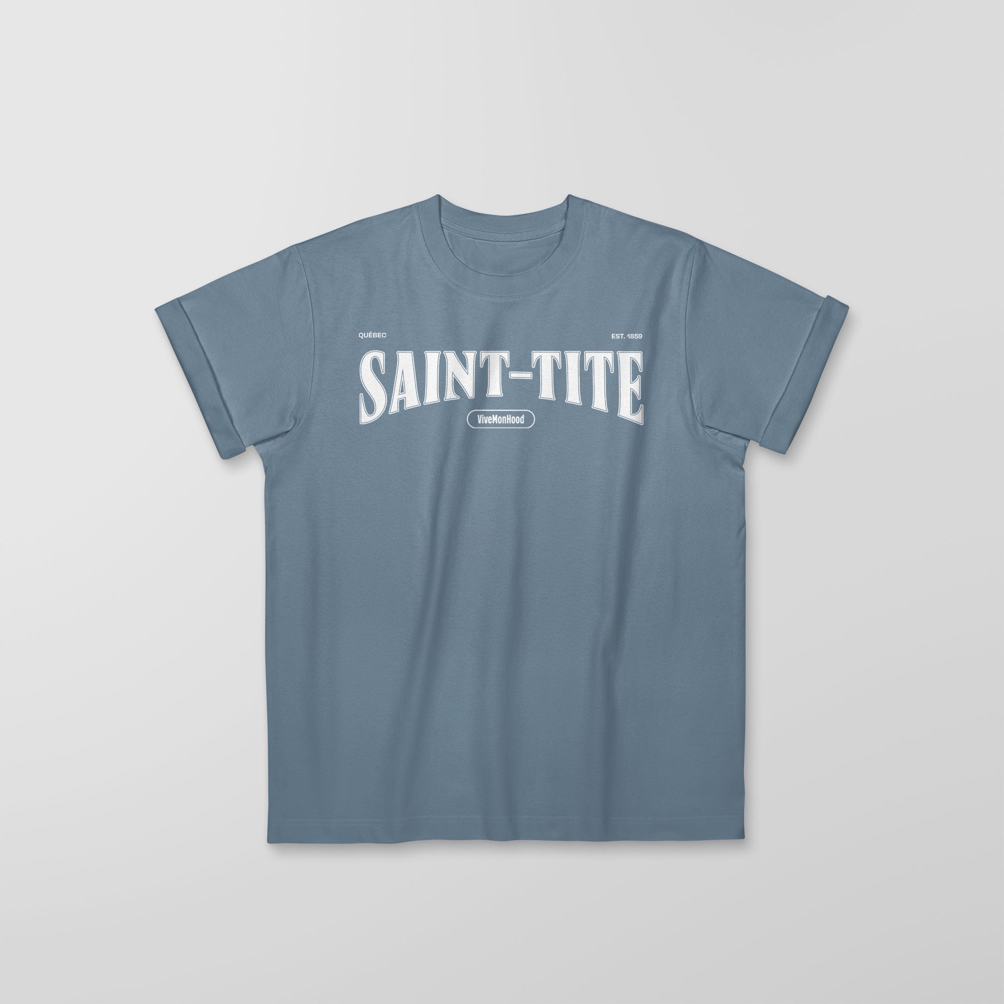 Mon T-Shirt Garçon - Adultes - Saint-Tite - Impression en Blanc