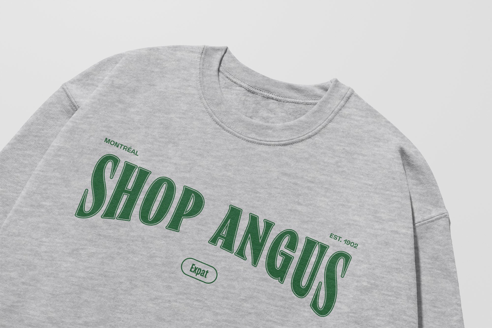 Mon Crew Fit - Adultes - Shop Angus - Impression en Vert