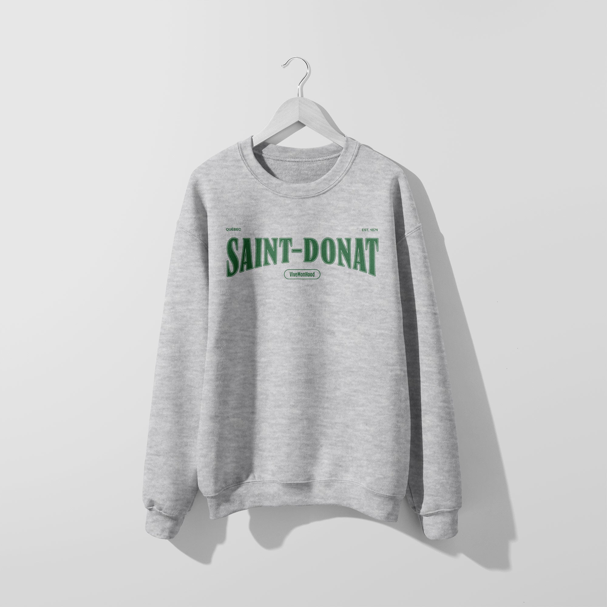 Mon Crew Fit - Adultes - Saint-Donat - Impression en Vert