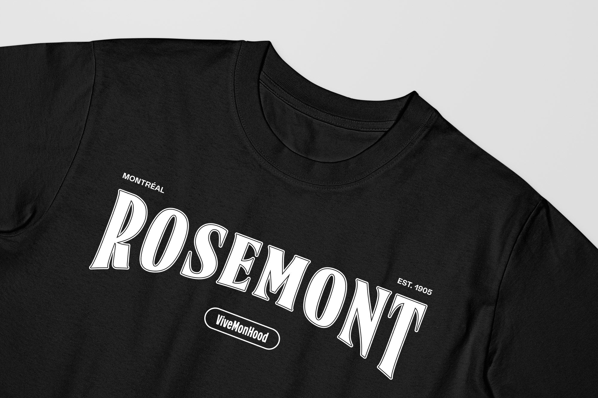 Mon T-Shirt Garçon - Adultes - Rosemont - Impression en Blanc