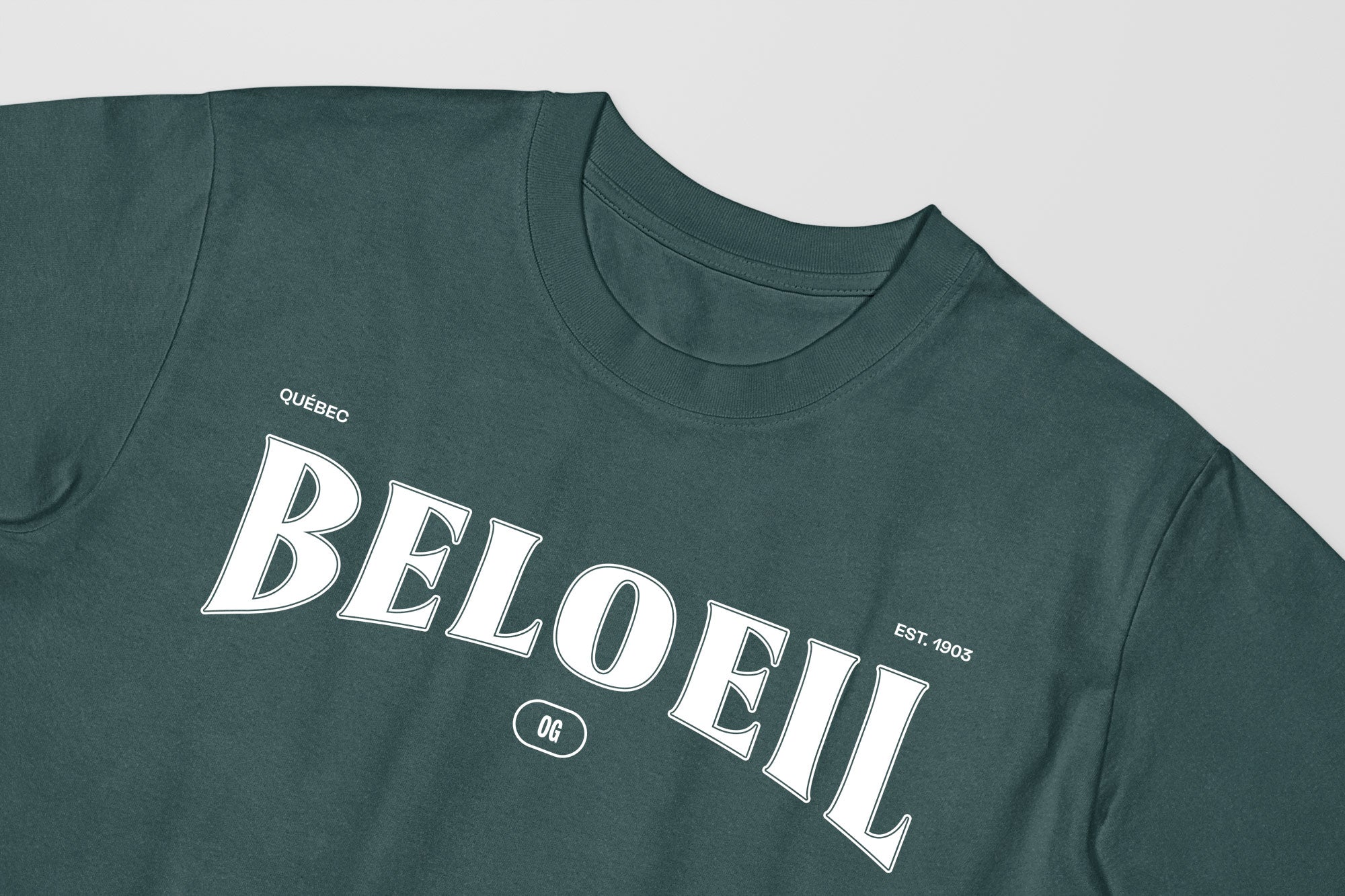 Mon T-Shirt Garçon - Adultes - Beloeil - Impression en Blanc