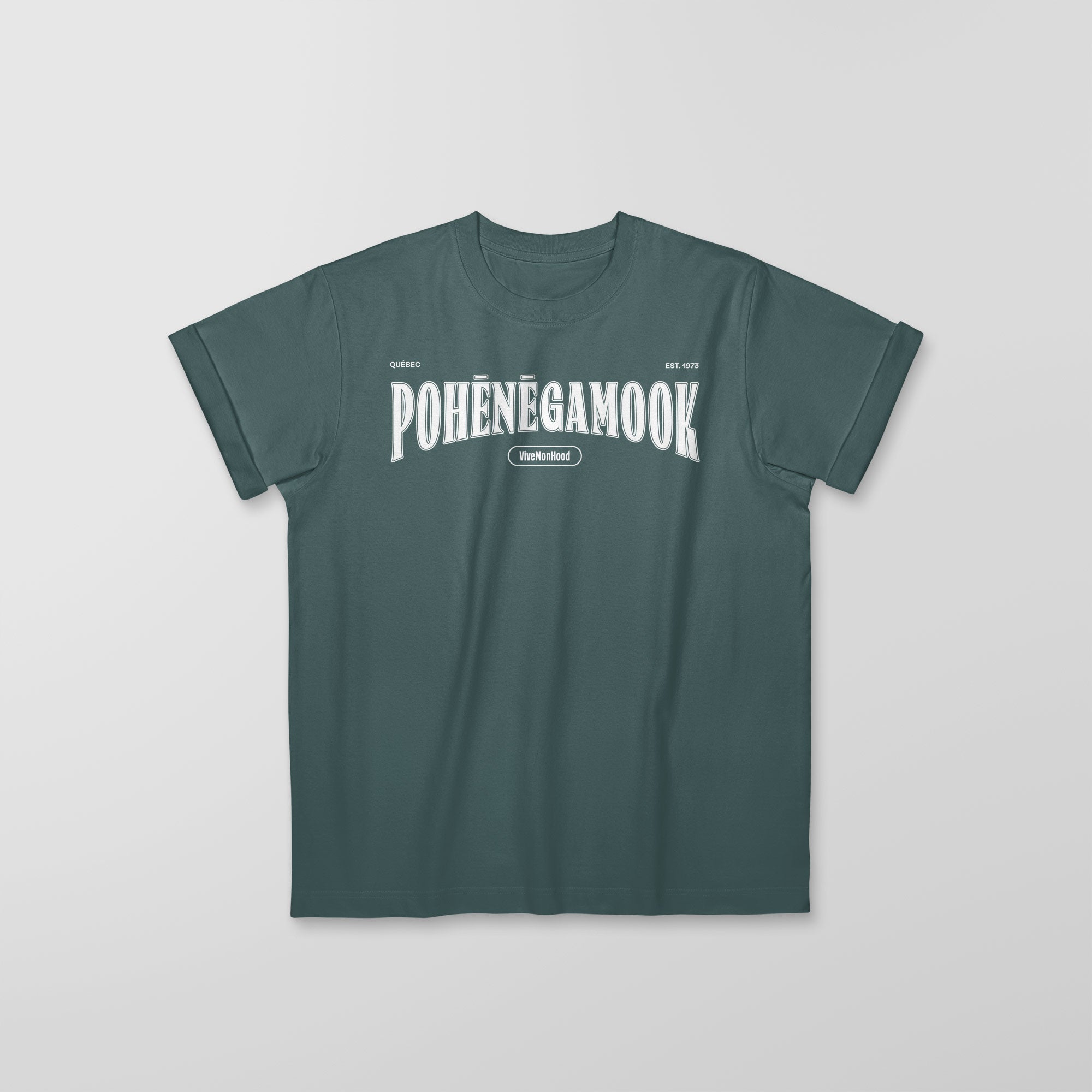 Mon T-Shirt Garçon - Adultes - Pohenegamook - Impression en Blanc