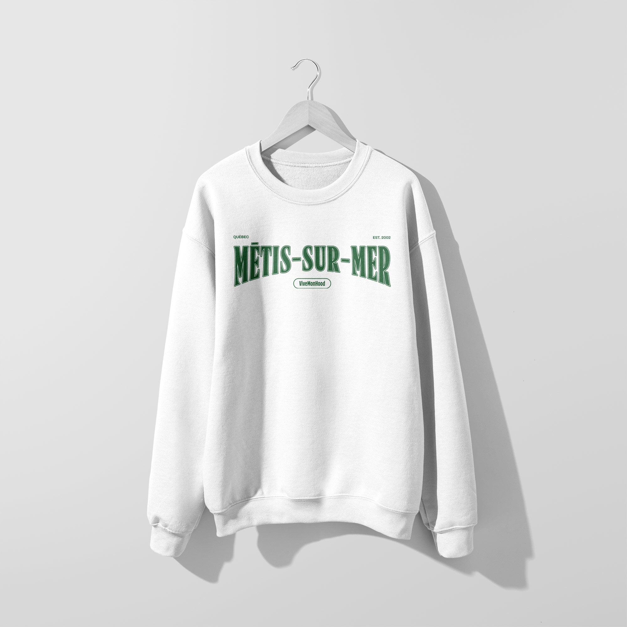 Mon Crew Fit - Adultes - Metis-Sur-Mer - Impression en Vert