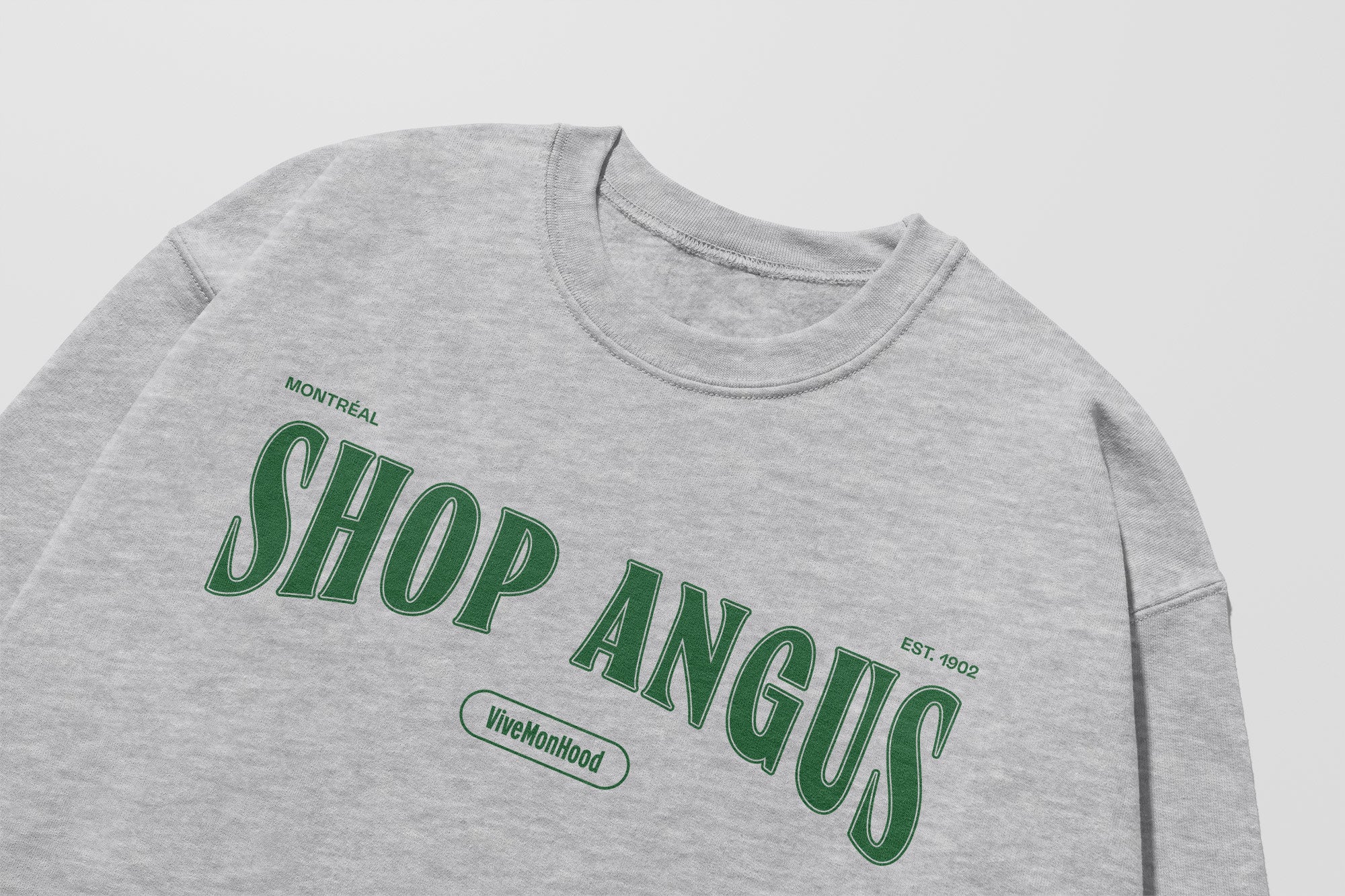 Mon Crew Fit - Adultes - Shop Angus - Impression en Vert