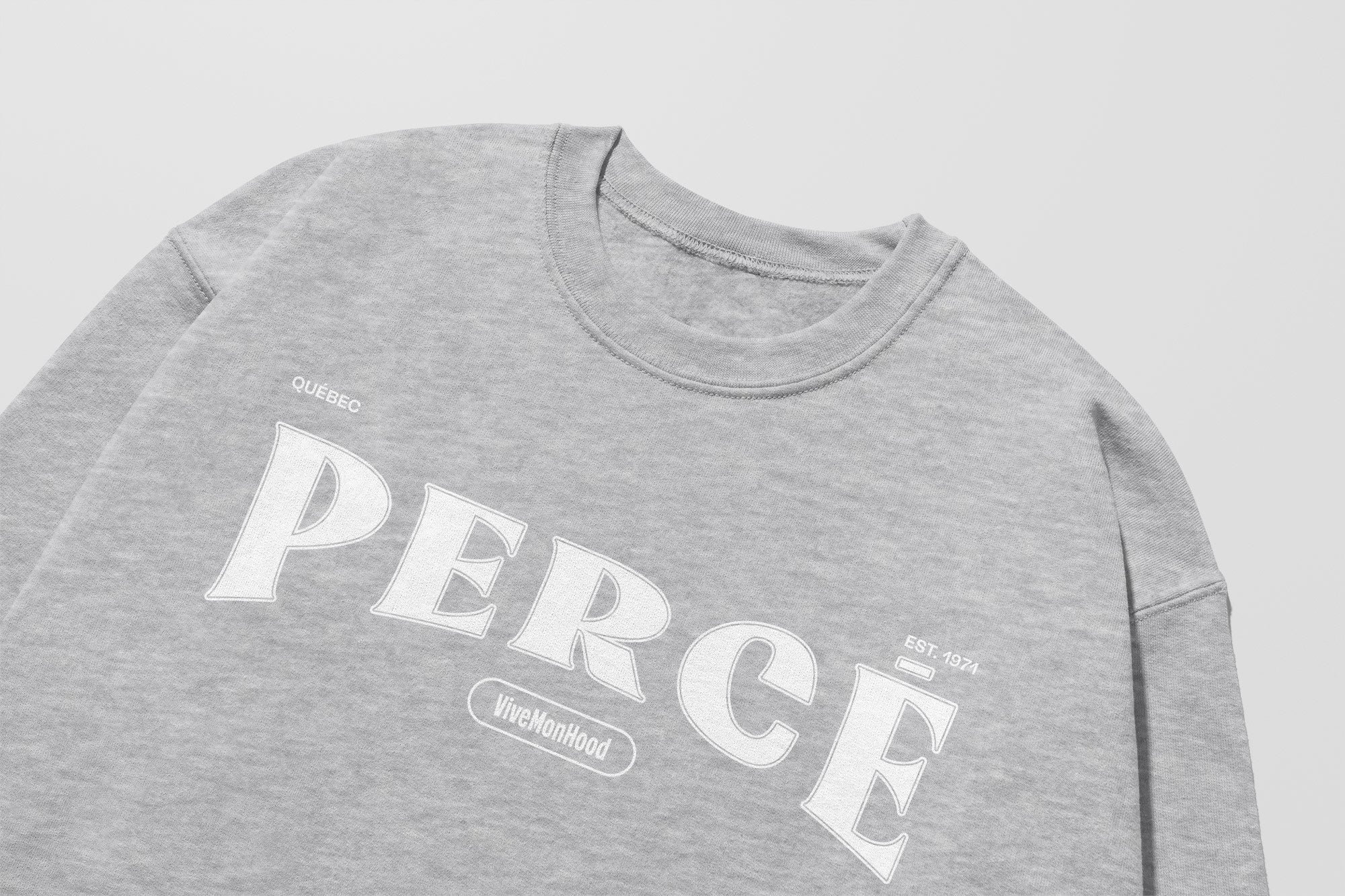 Mon Crew Fit - Adultes - Perce - Impression en Blanc
