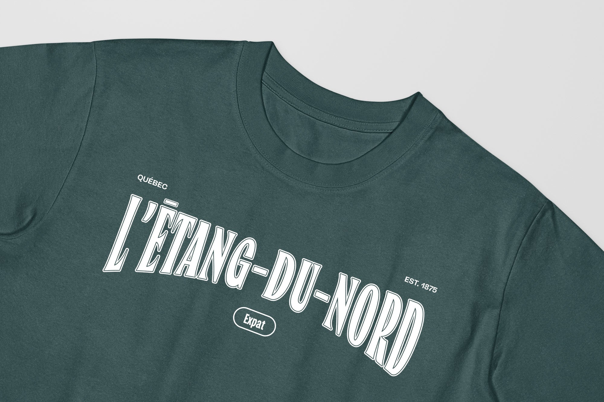 Mon T-Shirt Garçon - Adultes - L'Etang-du-Nord - Impression en Blanc