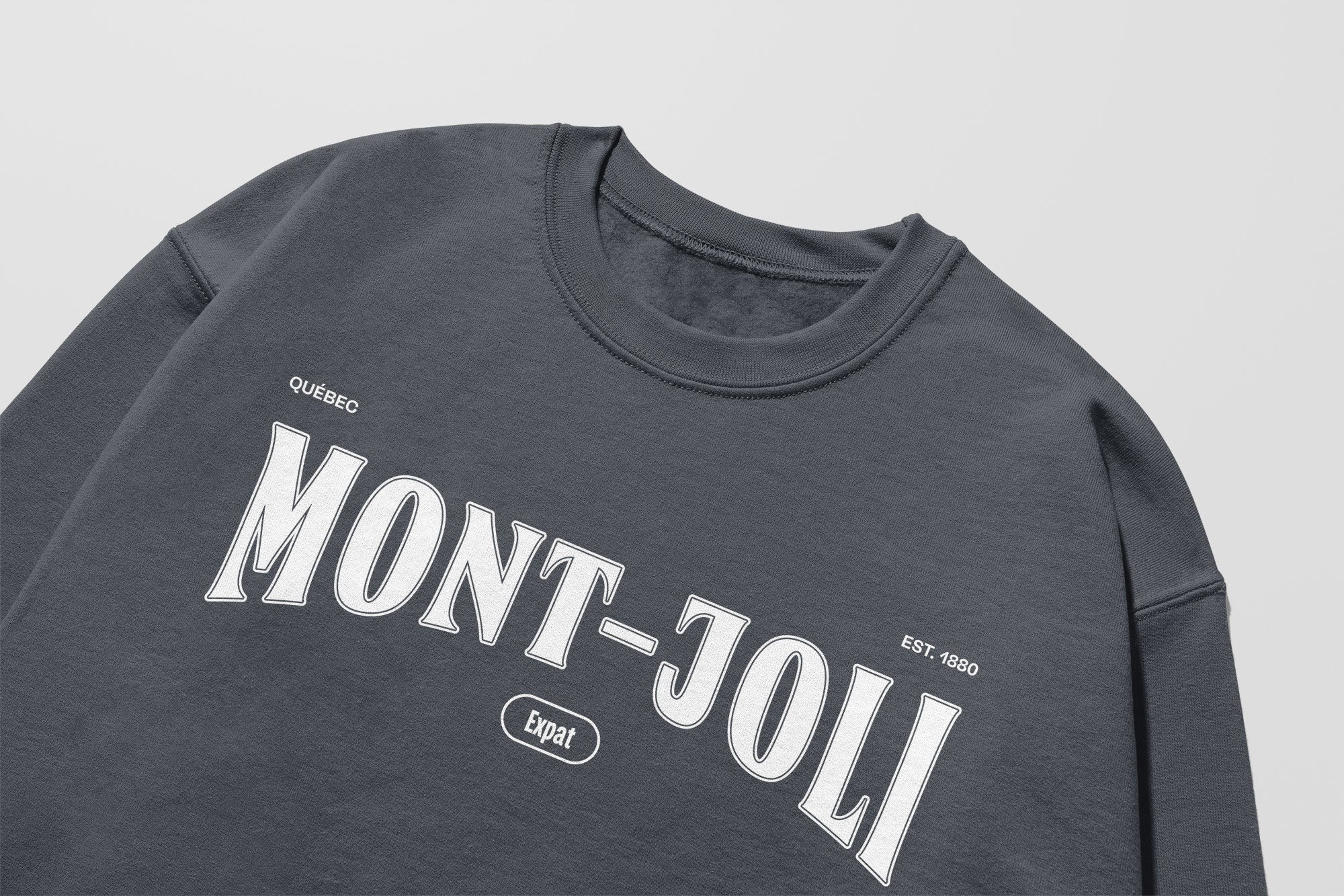 Mon Crew Fit - Enfants - Mont-Joli - Impression en Blanc