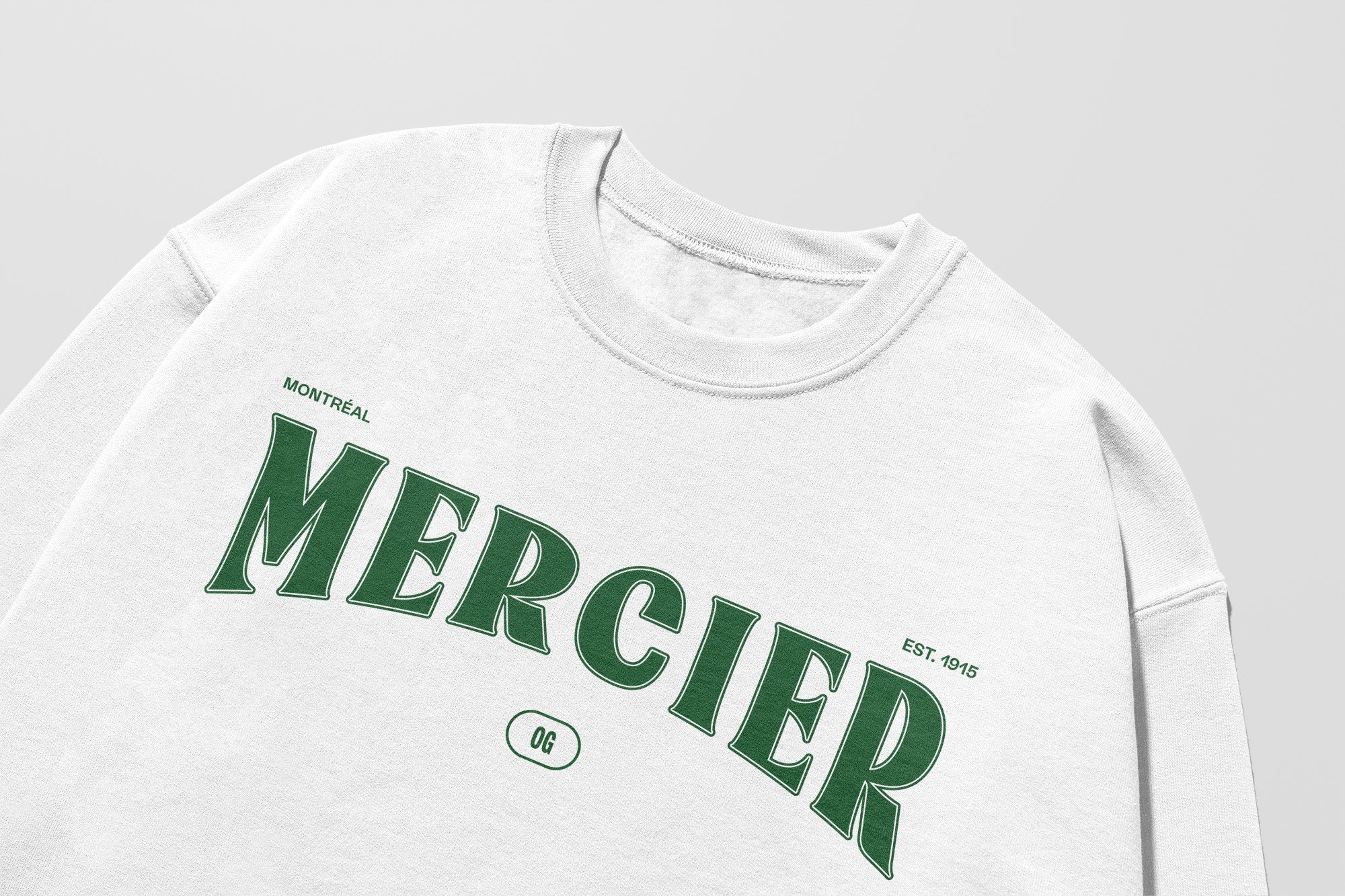 Mon Crew Fit - Adultes - Mercier - Impression en Vert