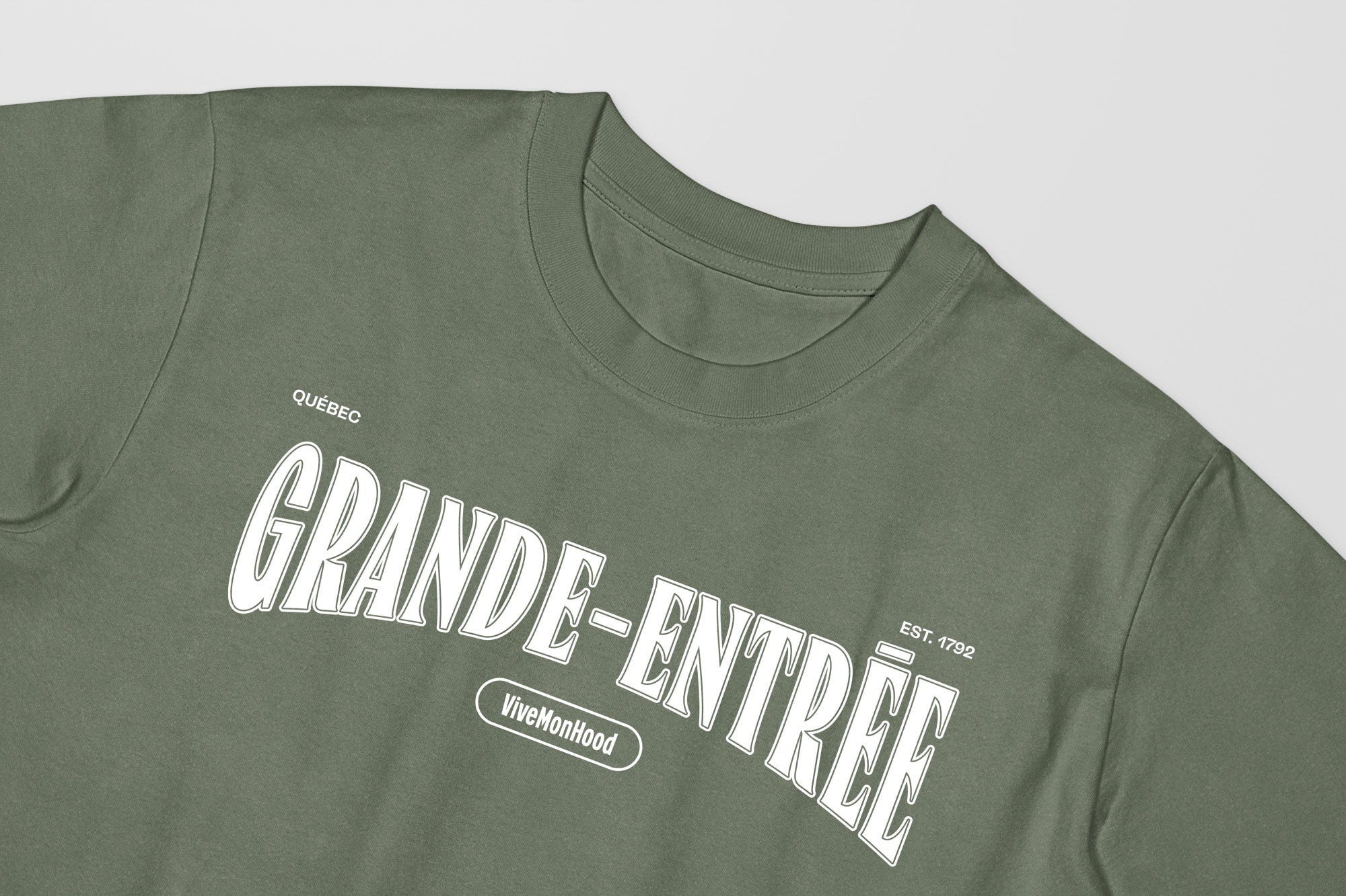 Mon T-Shirt Garçon - Adultes - Grande-Entree - Impression en Blanc