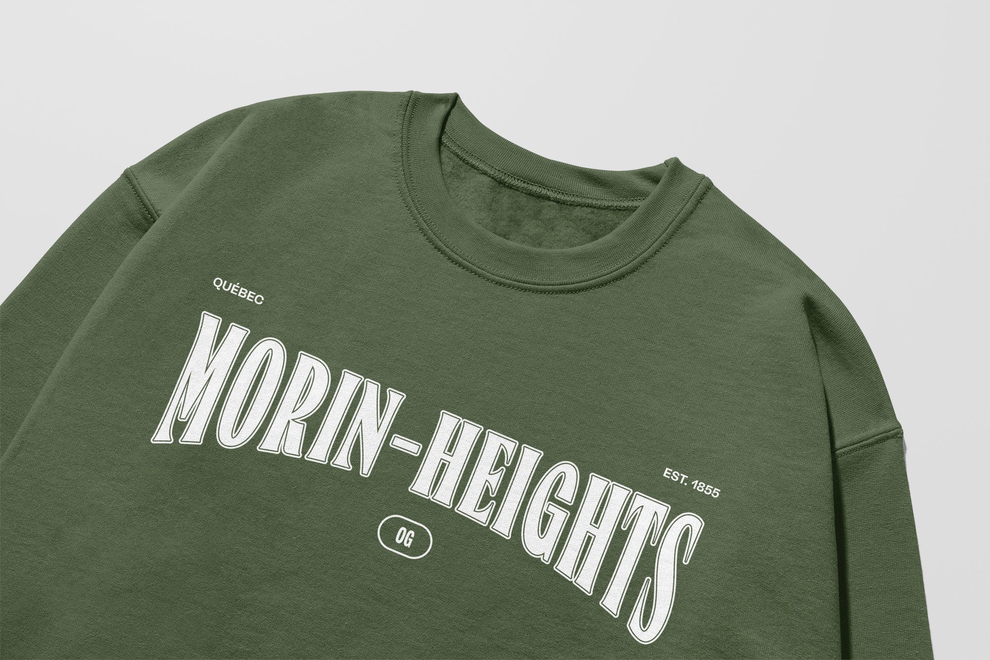 Mon Crew Confort - Adultes - Morin-Heights - Impression en Blanc