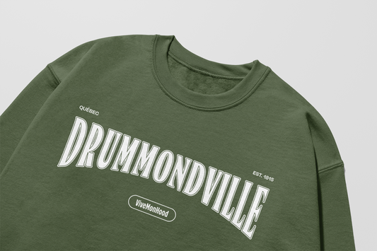 Mon Crew Confort - Drummondville - Adulte - Blanc - Militaire