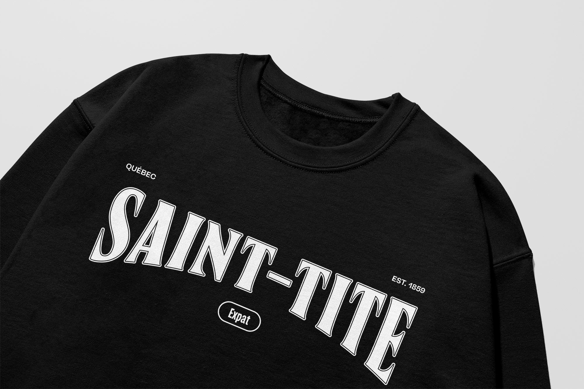 Mon Crew Fit - Adultes - Saint-Tite - Impression en Blanc