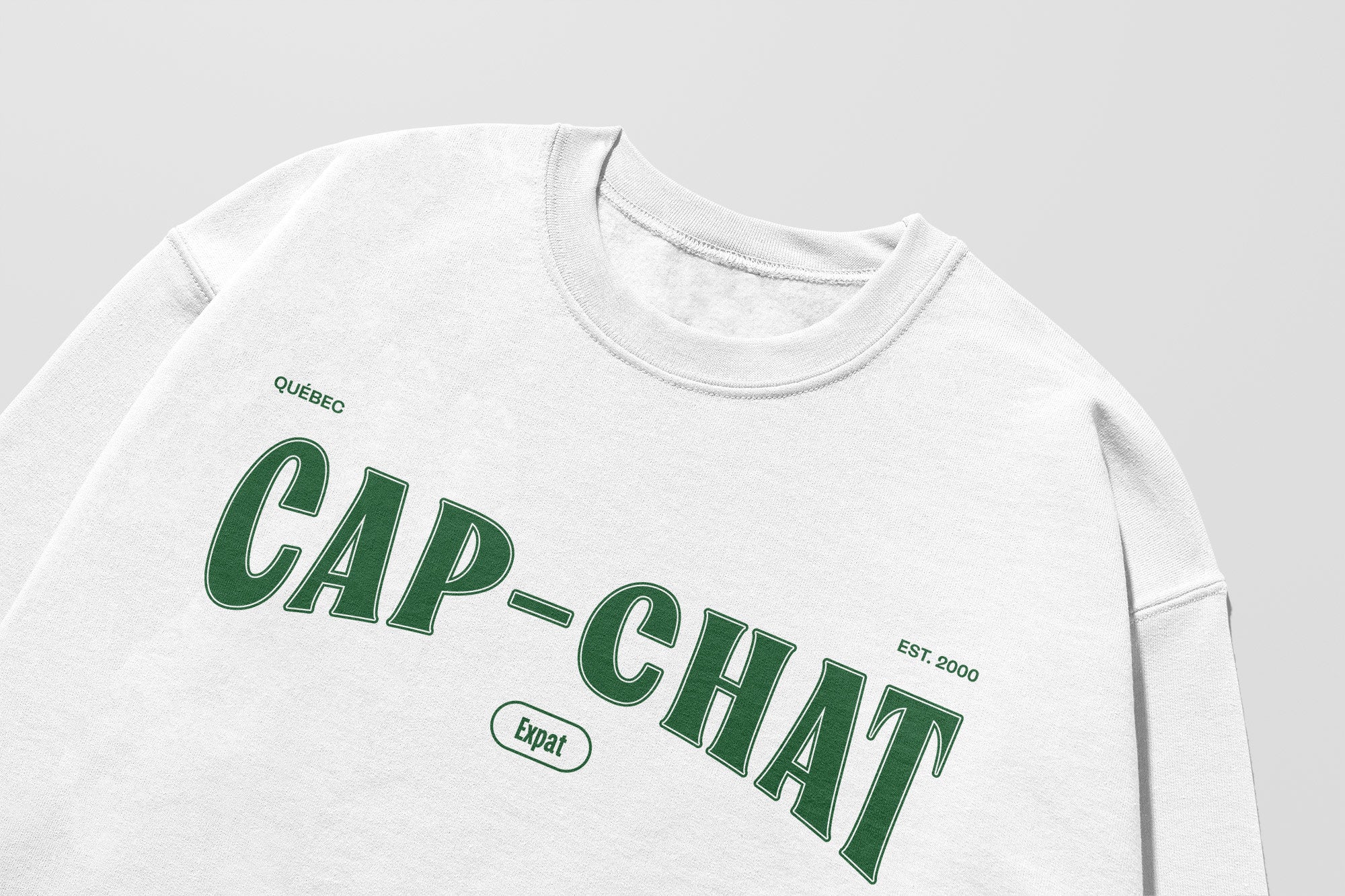 Mon Crew Fit - Adultes - Cap-Chat - Impression en Vert