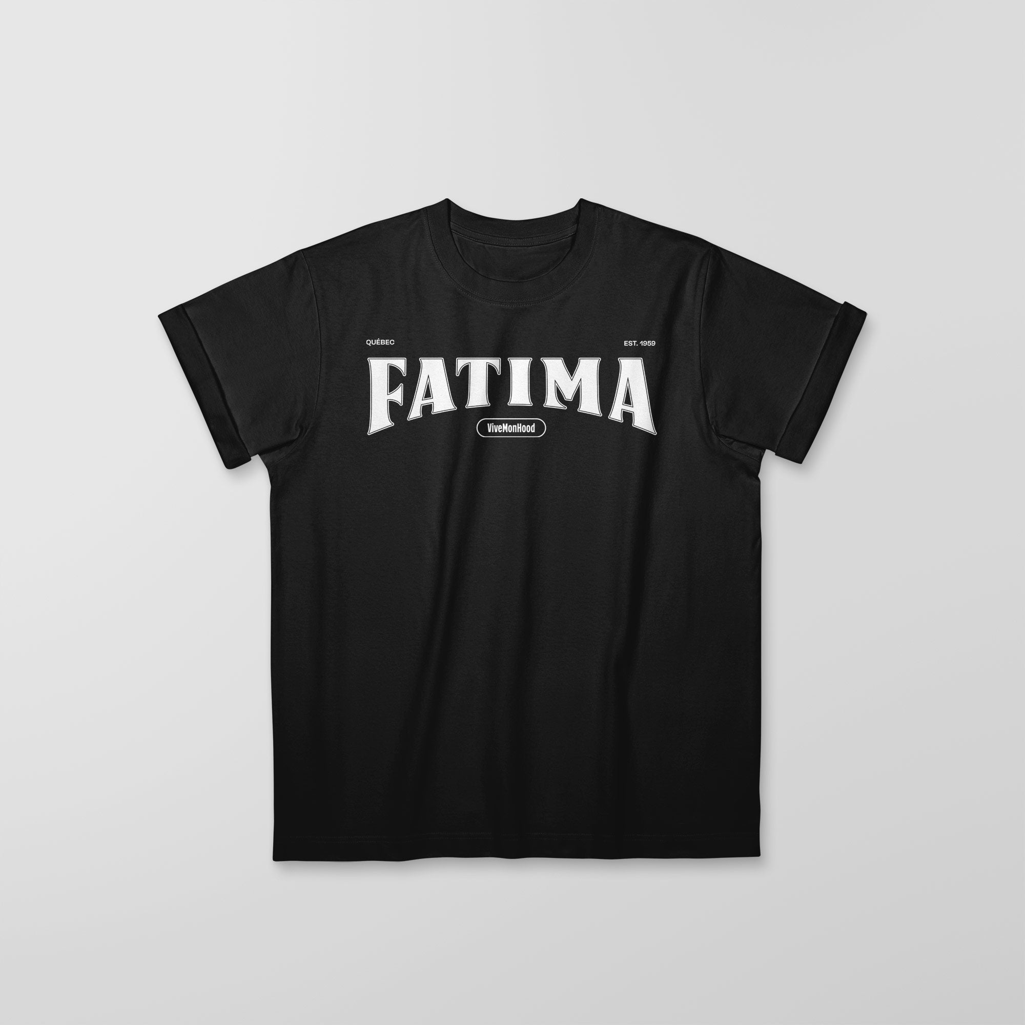 Mon T-Shirt Garçon - Adultes - Fatima - Impression en Blanc