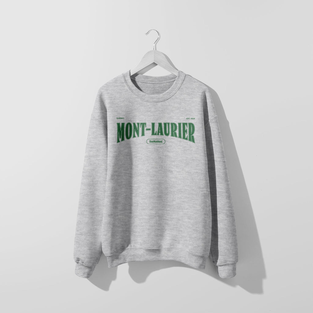 Mon Crew Fit - Adultes - Mont-Laurier - Impression en Vert