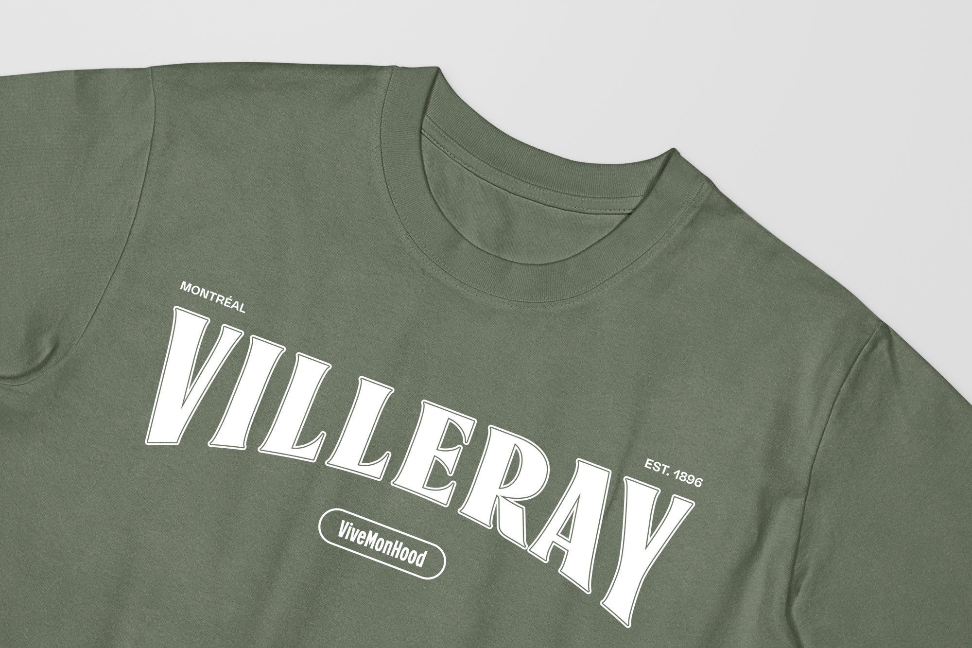 Mon T-Shirt Garçon - Adultes - Villeray - Impression en Blanc