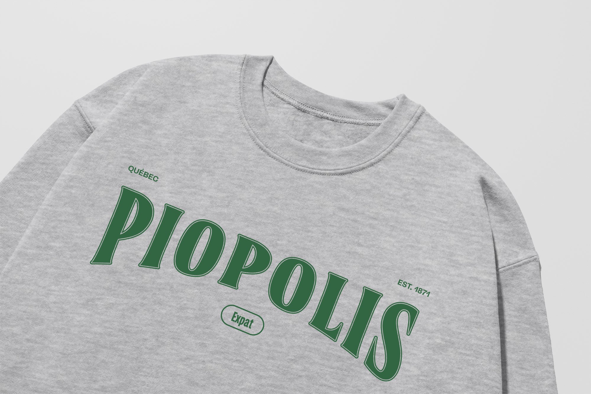 Mon Crew Fit - Adultes - Piopolis - Impression en Vert