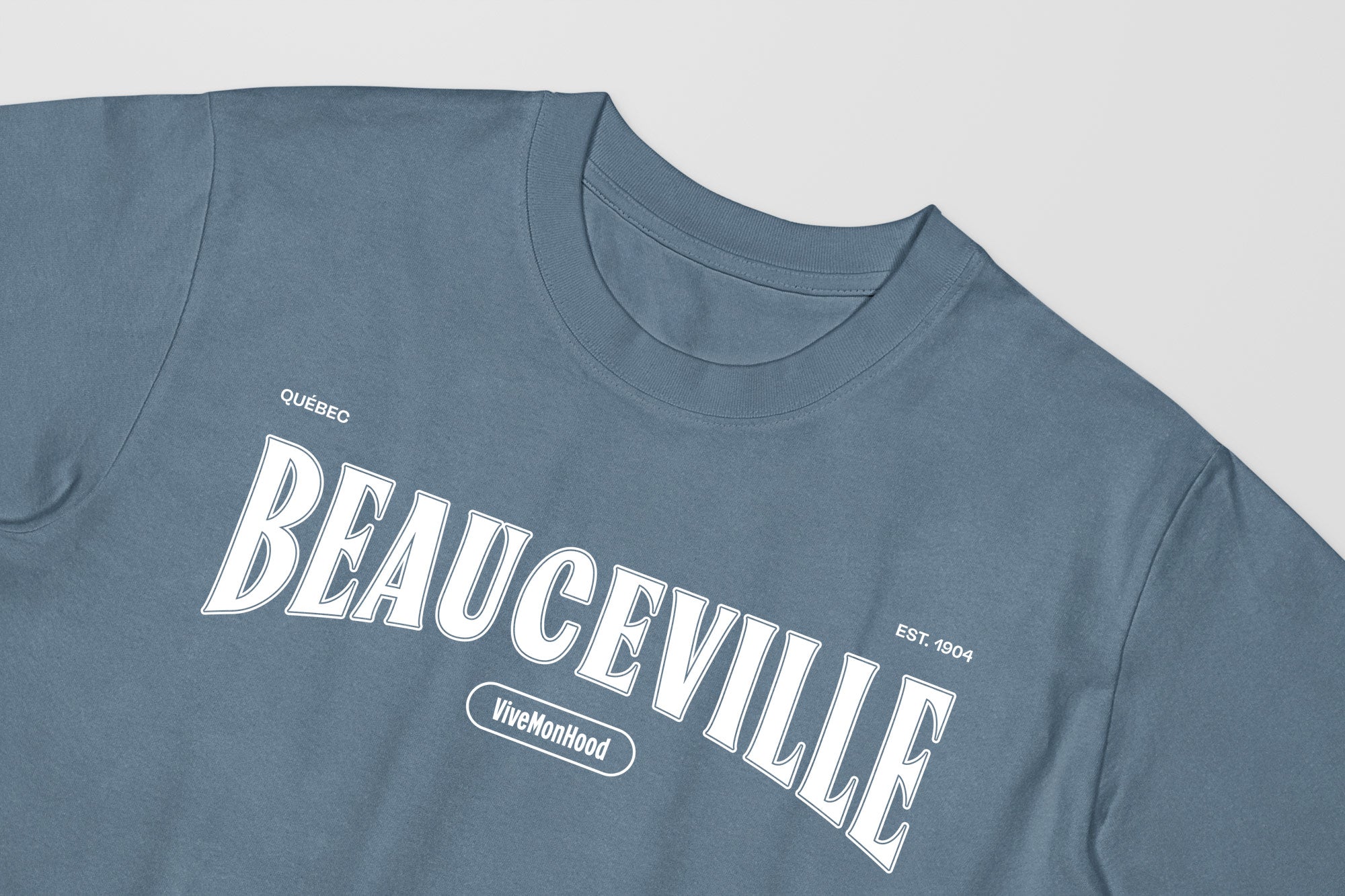 Mon T-Shirt Garçon - Adultes - Beauceville - Impression en Blanc