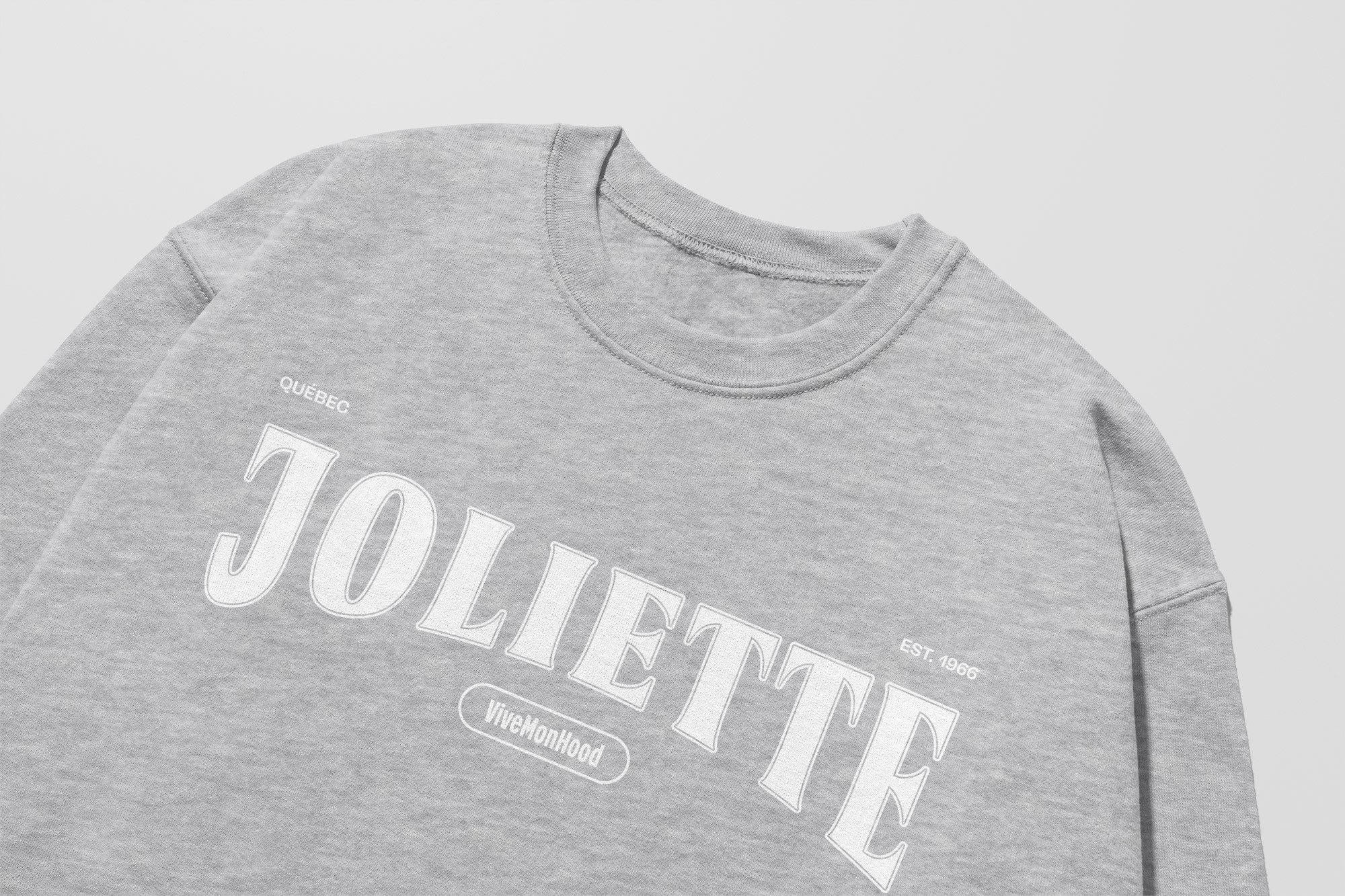 Mon Crew Fit - Enfants - Joliette - Impression en Blanc